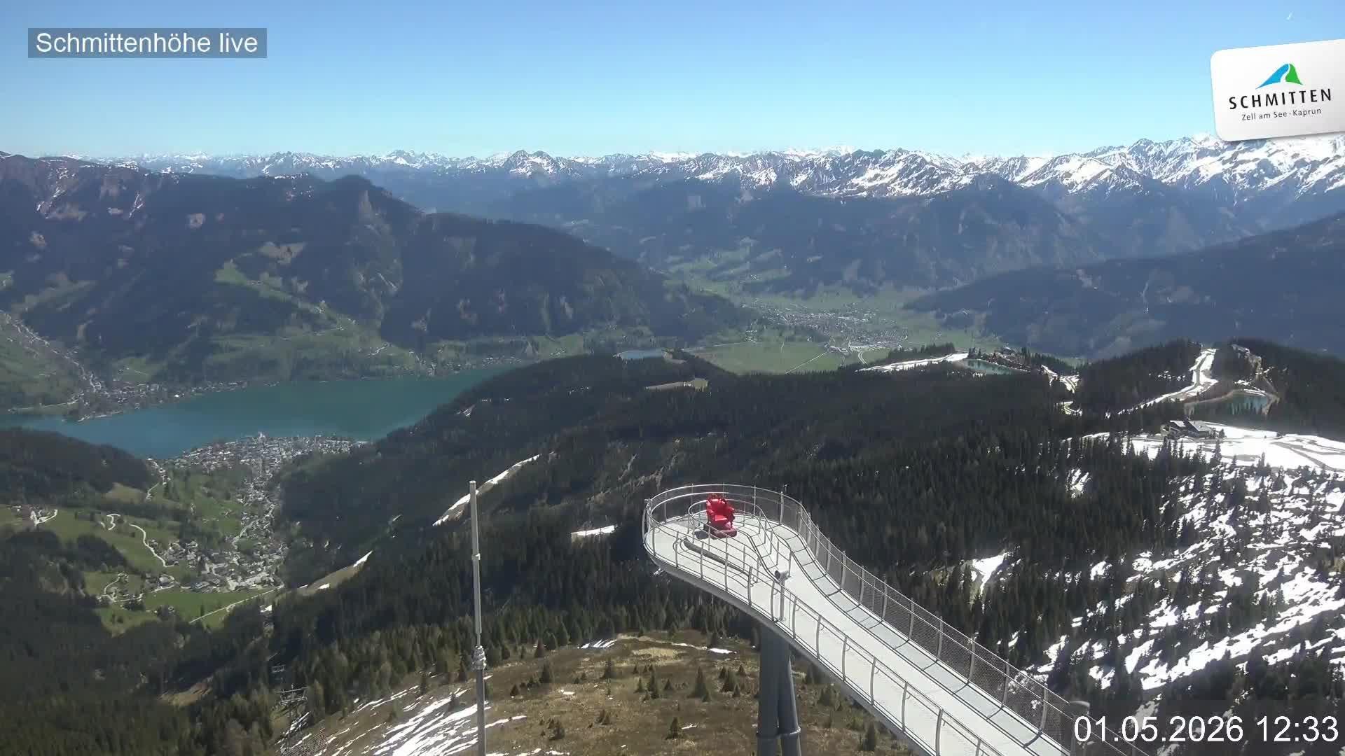 Archiv Foto Webcam Blick vom Gipfel der Schmittenhöhe