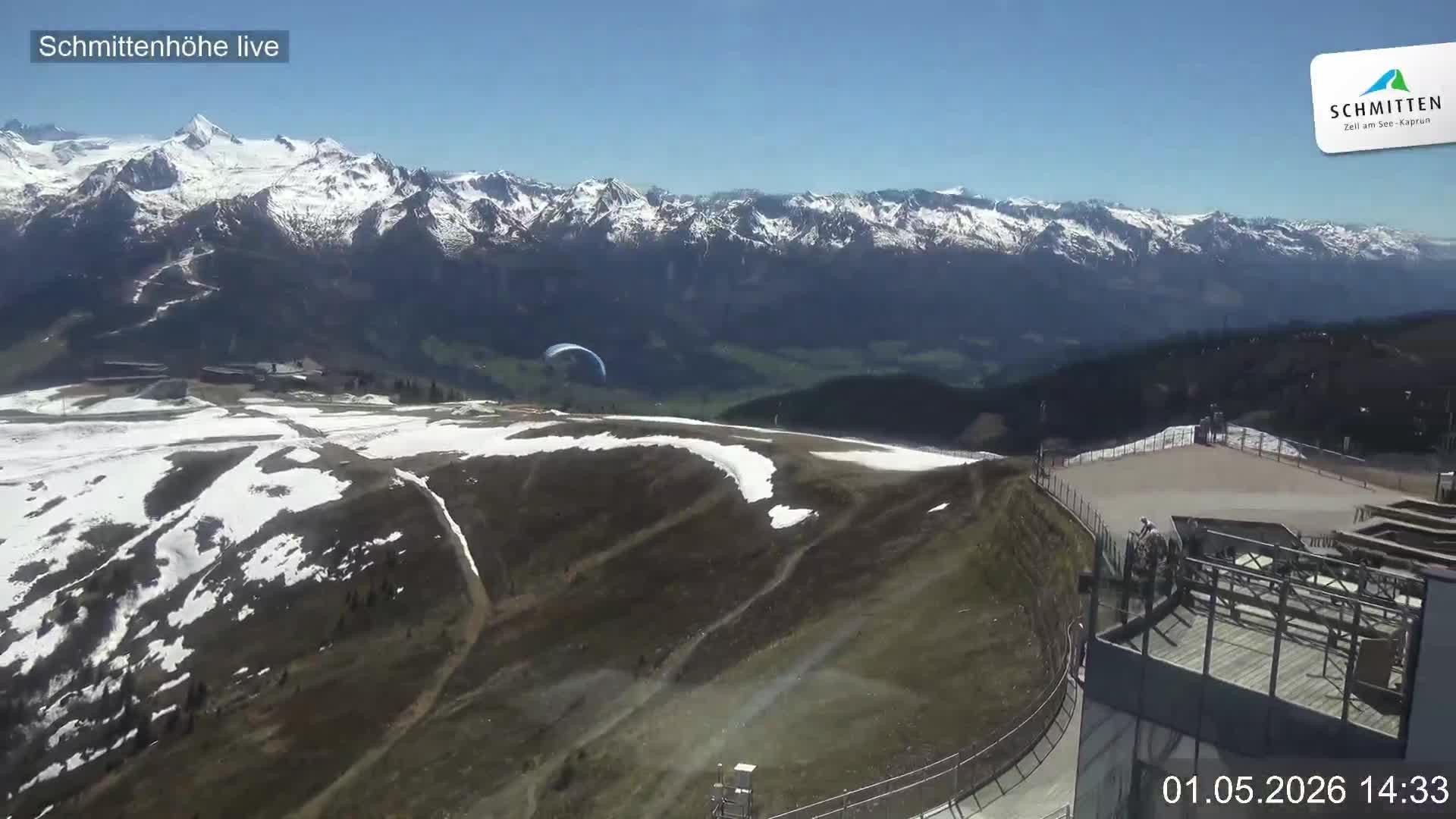 Archiv Foto Webcam Blick vom Gipfel der Schmittenhöhe