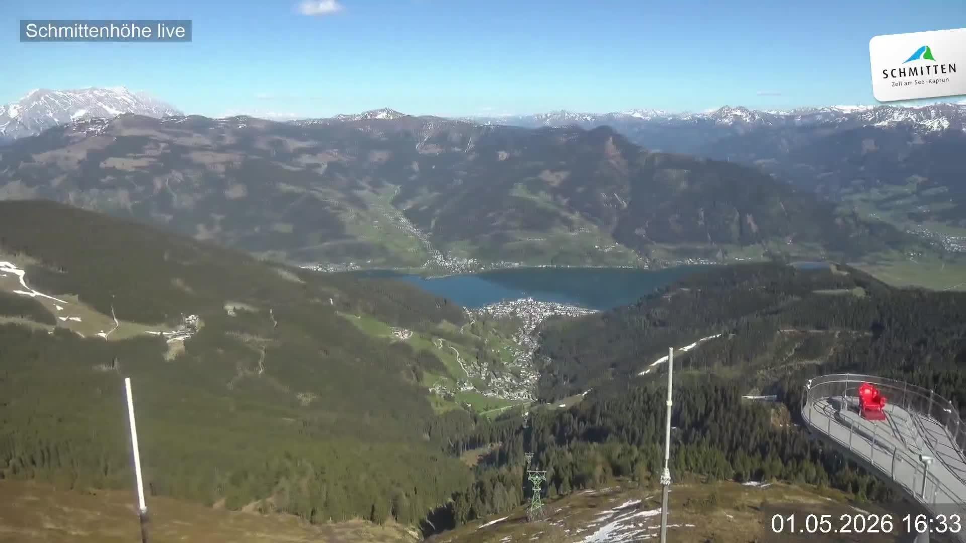 Archiv Foto Webcam Blick vom Gipfel der Schmittenhöhe
