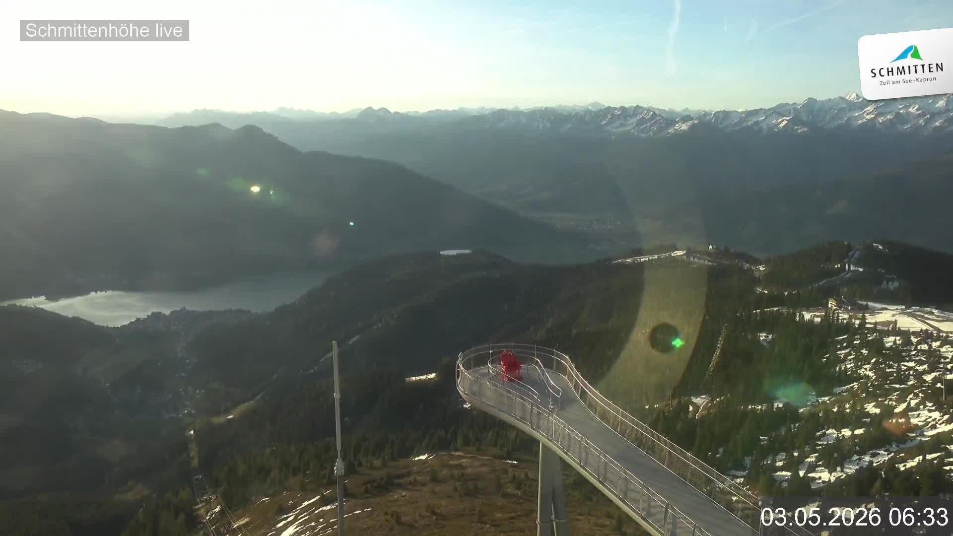 Archiv Foto Webcam Blick vom Gipfel der Schmittenhöhe