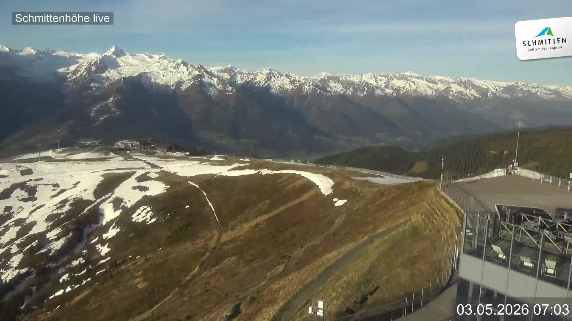 Archiv Foto Webcam Blick vom Gipfel der Schmittenhöhe