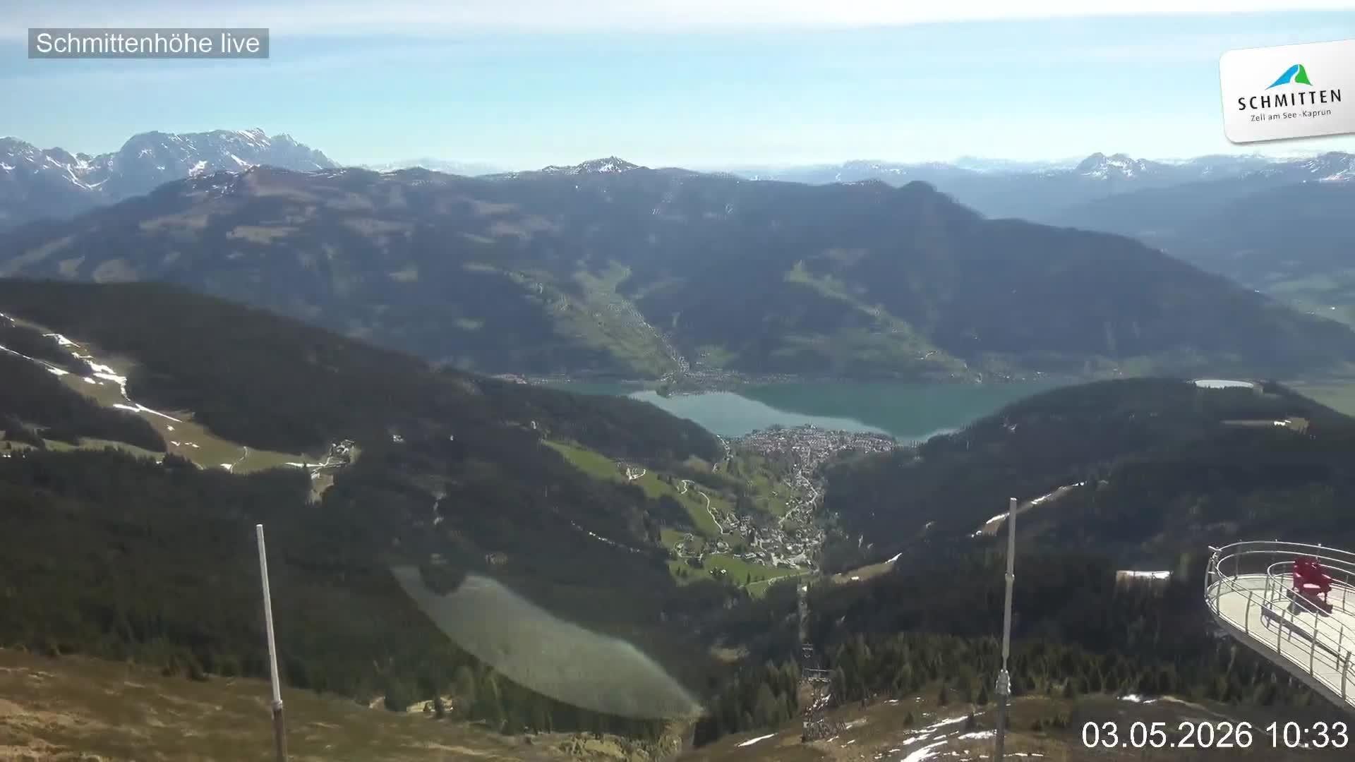 Archiv Foto Webcam Blick vom Gipfel der Schmittenhöhe