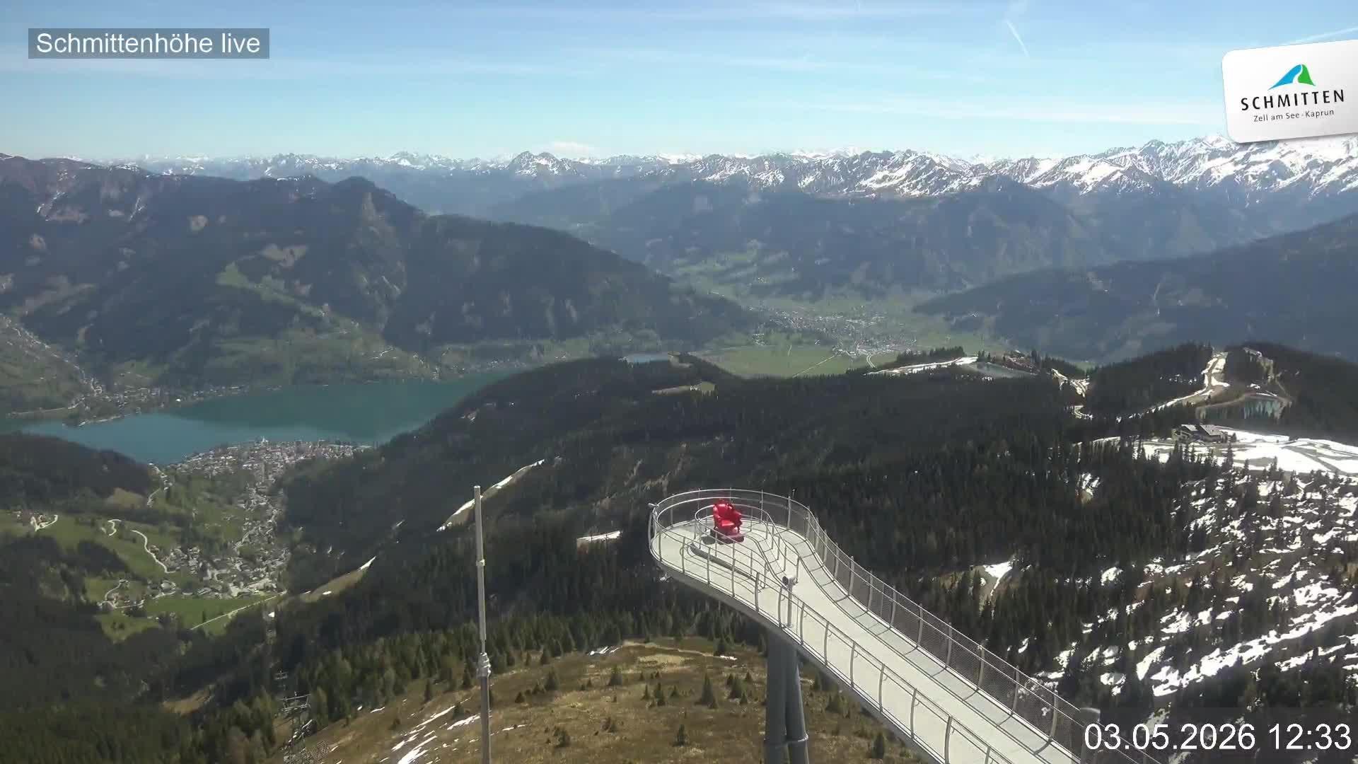 Archiv Foto Webcam Blick vom Gipfel der Schmittenhöhe
