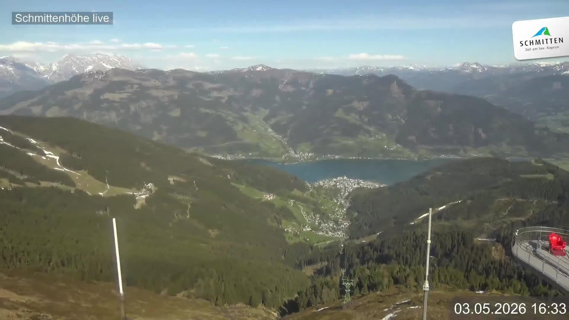 Archiv Foto Webcam Blick vom Gipfel der Schmittenhöhe