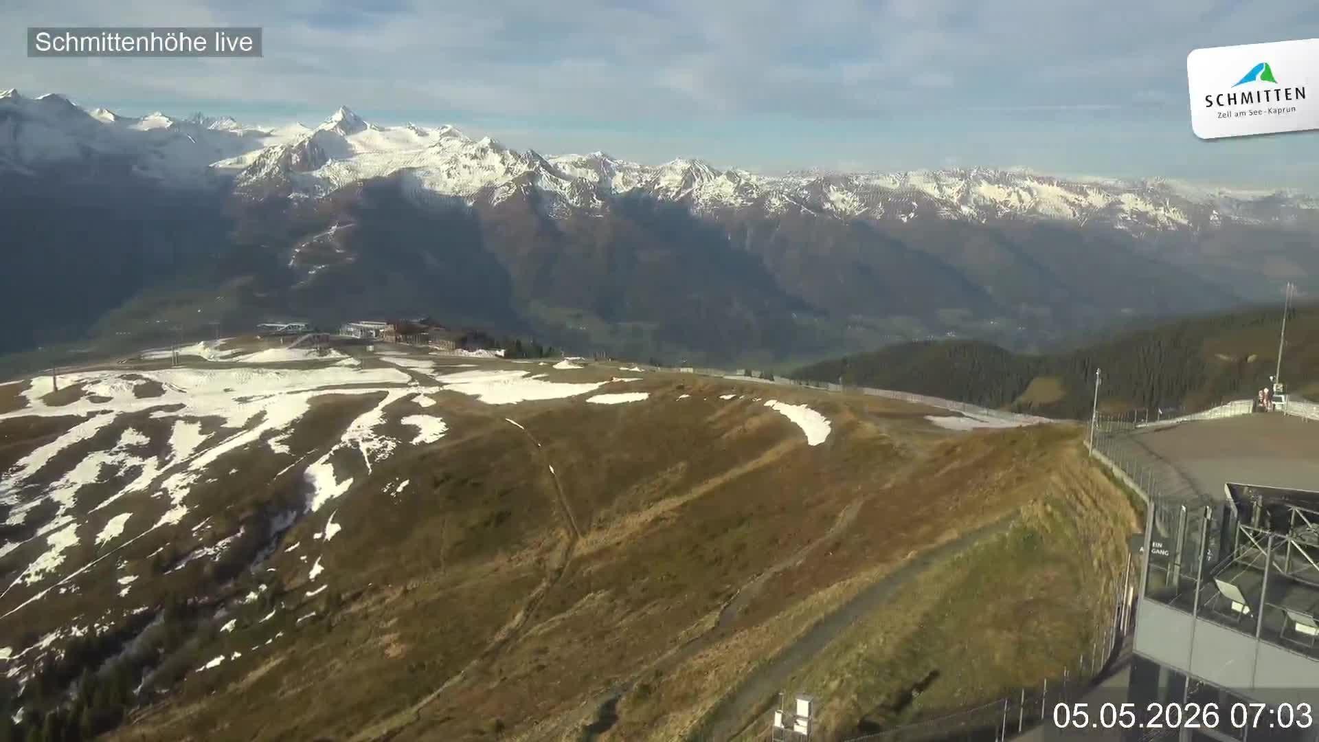 Archiv Foto Webcam Blick vom Gipfel der Schmittenhöhe