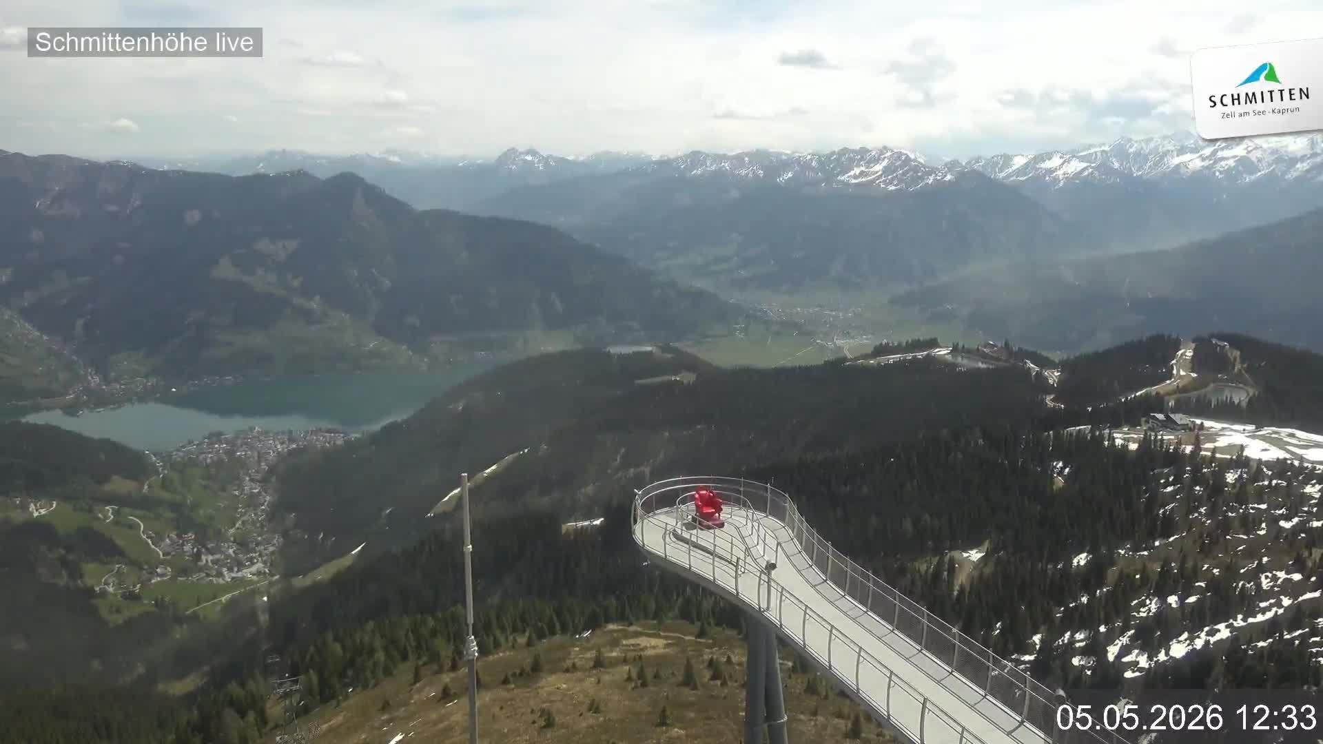 Archiv Foto Webcam Blick vom Gipfel der Schmittenhöhe