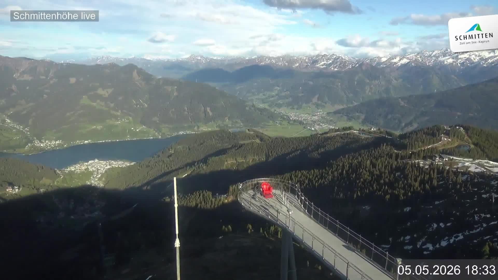 Archiv Foto Webcam Blick vom Gipfel der Schmittenhöhe