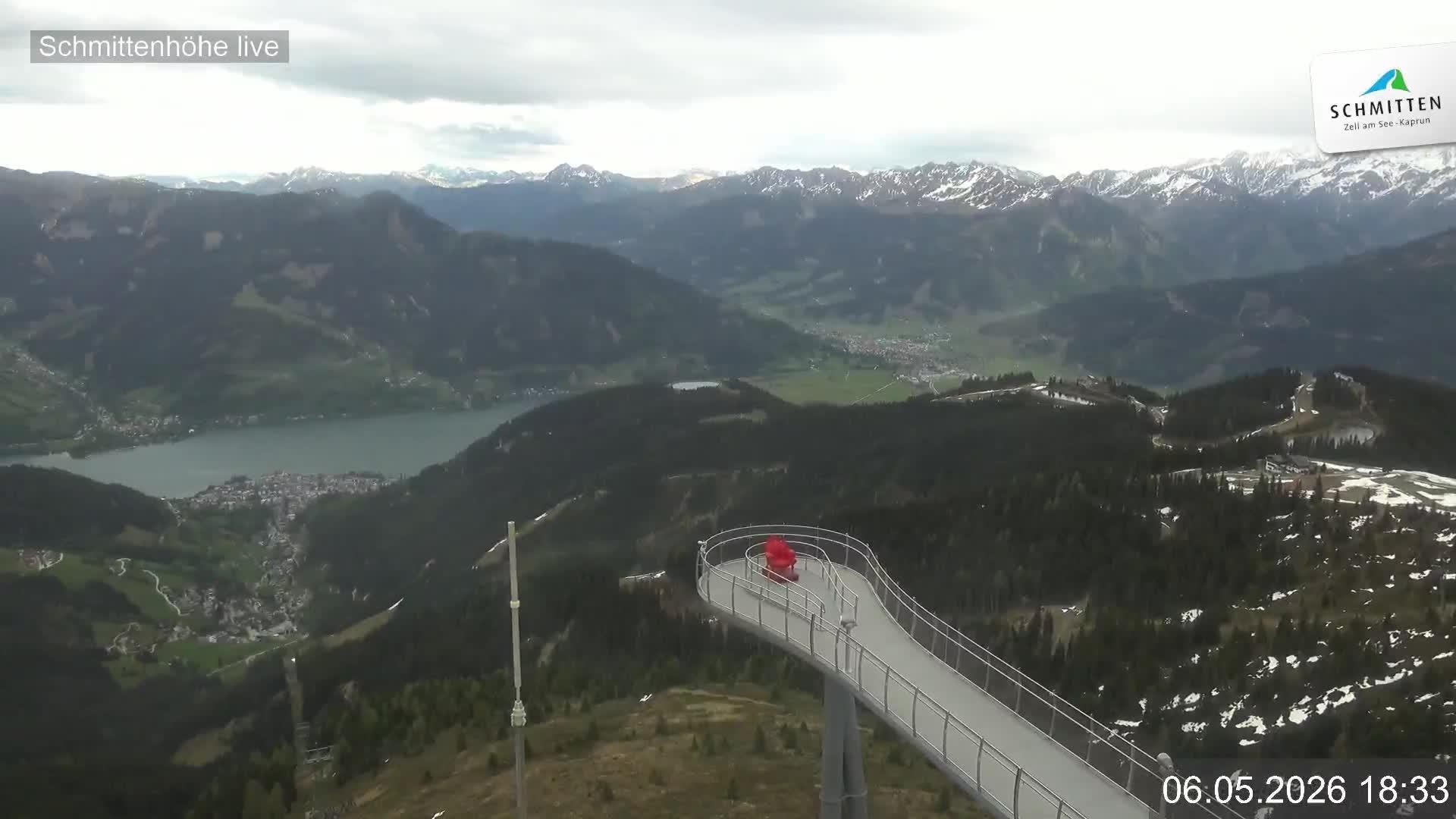Archiv Foto Webcam Blick vom Gipfel der Schmittenhöhe