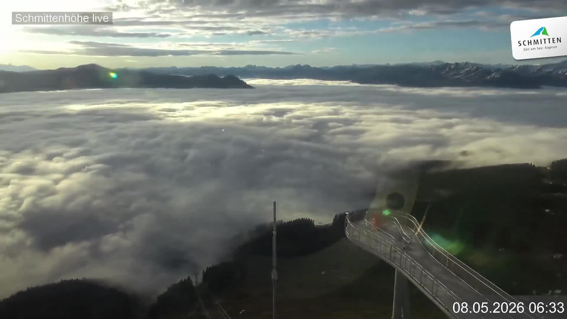 Archiv Foto Webcam Blick vom Gipfel der Schmittenhöhe