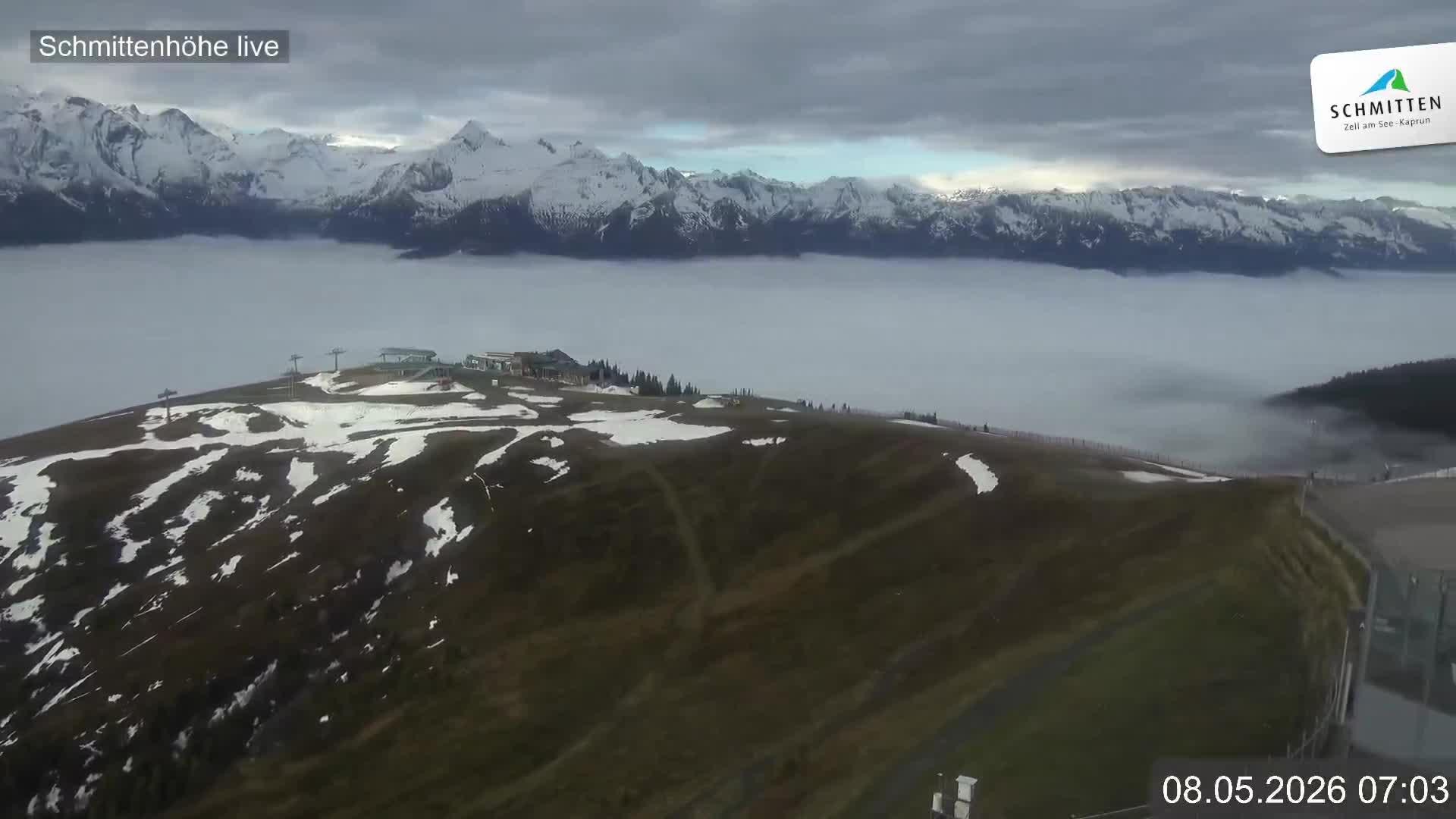 Archiv Foto Webcam Blick vom Gipfel der Schmittenhöhe