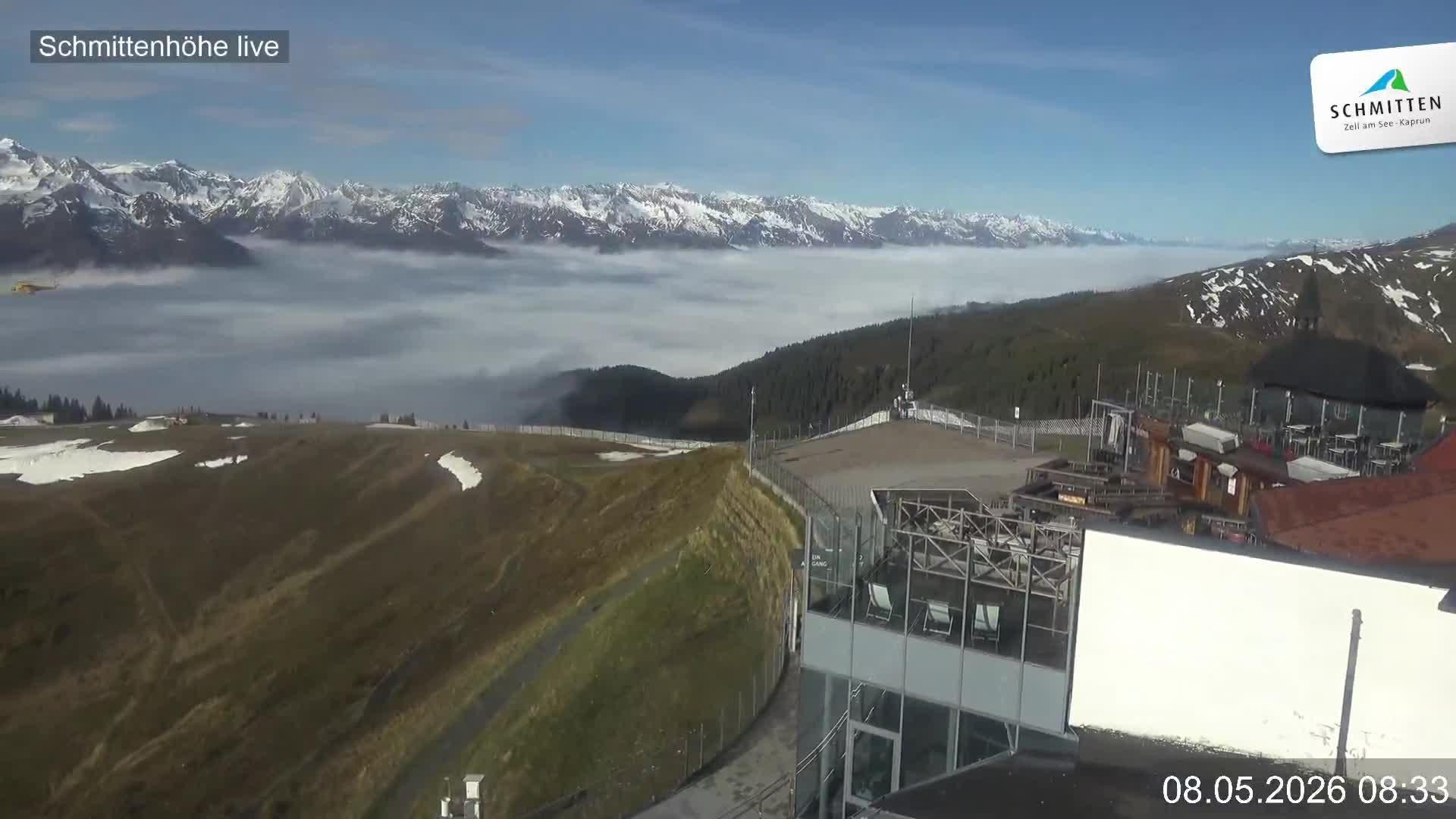 Archiv Foto Webcam Blick vom Gipfel der Schmittenhöhe