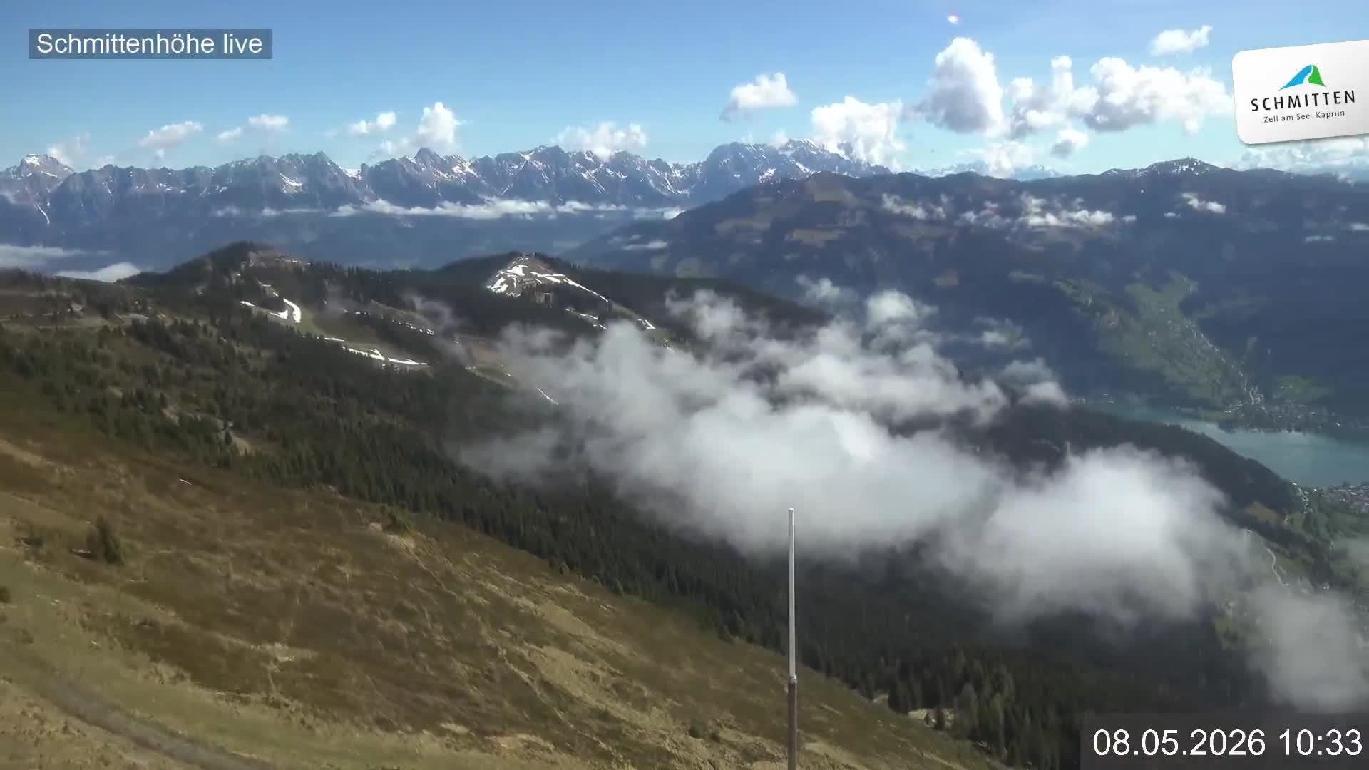 Archiv Foto Webcam Blick vom Gipfel der Schmittenhöhe