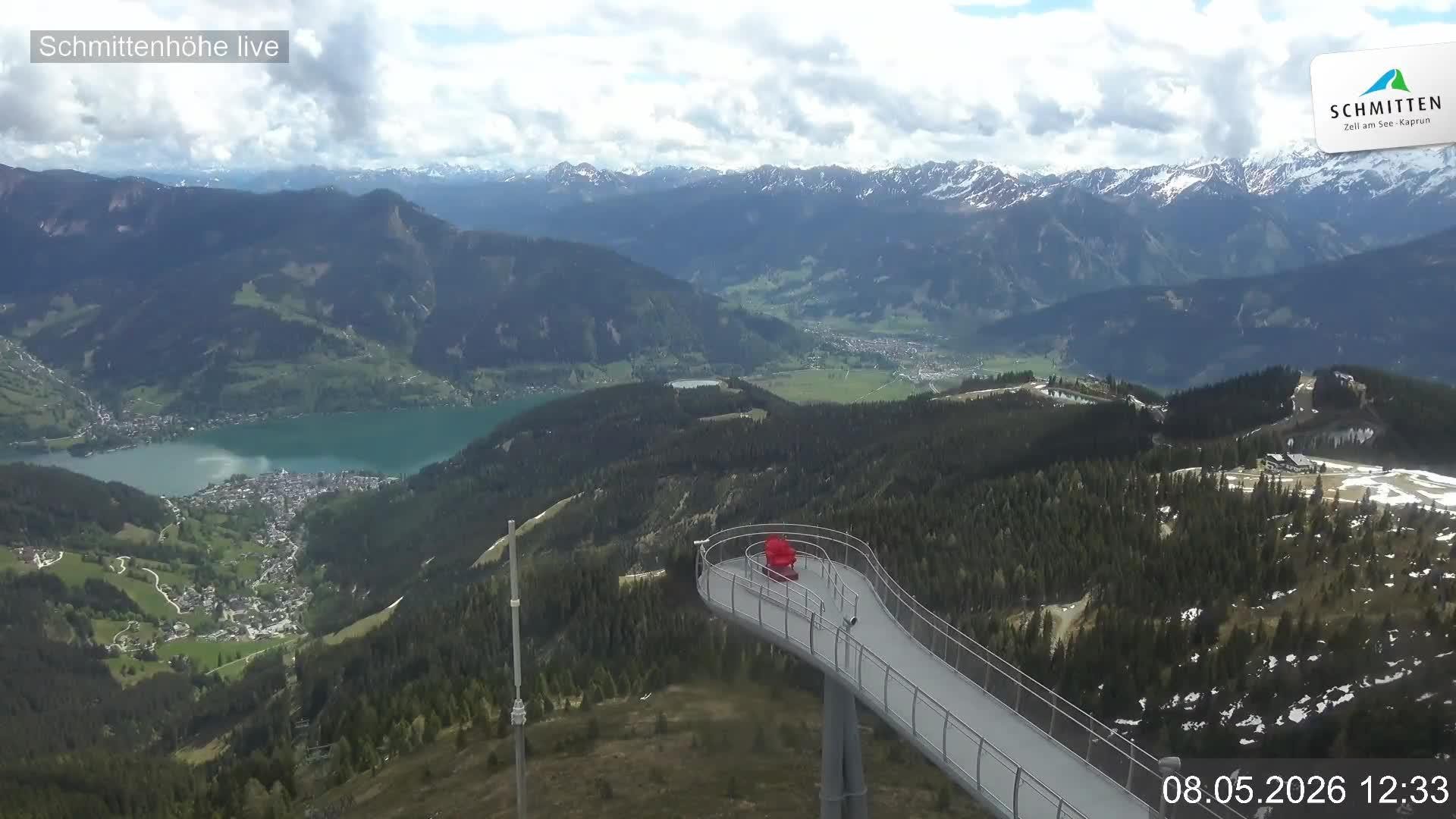 Archiv Foto Webcam Blick vom Gipfel der Schmittenhöhe