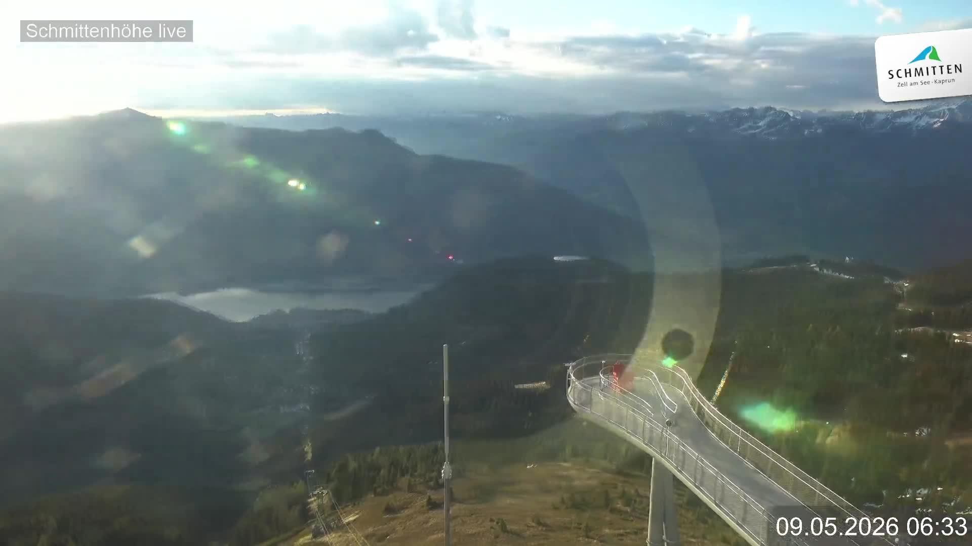 Archiv Foto Webcam Blick vom Gipfel der Schmittenhöhe