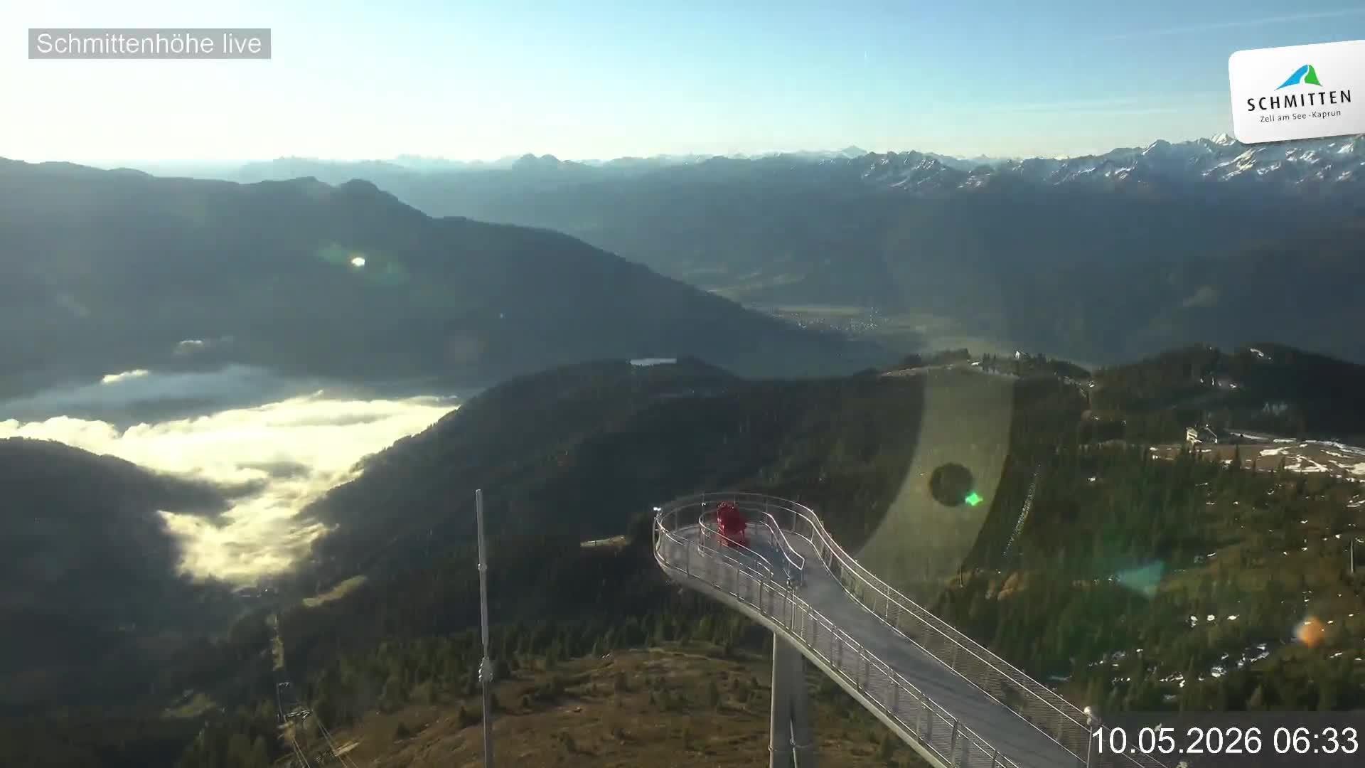 Archiv Foto Webcam Blick vom Gipfel der Schmittenhöhe