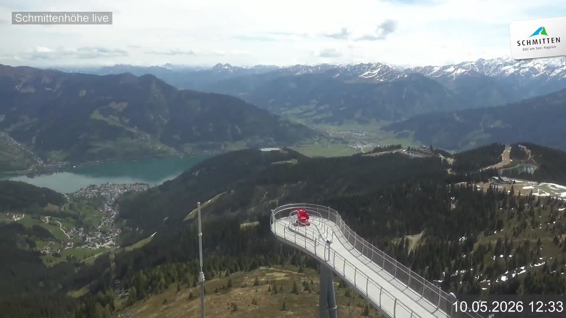 Archiv Foto Webcam Blick vom Gipfel der Schmittenhöhe