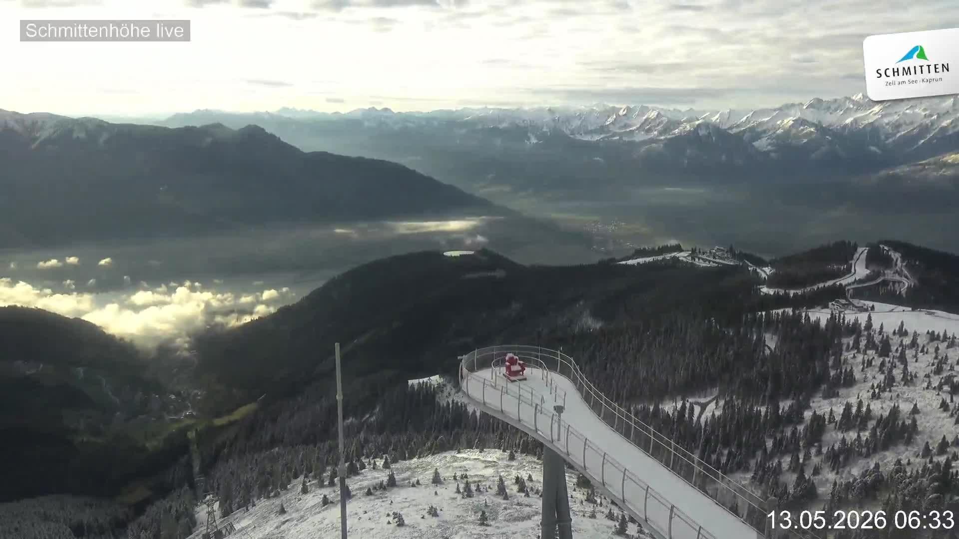 Archiv Foto Webcam Blick vom Gipfel der Schmittenhöhe