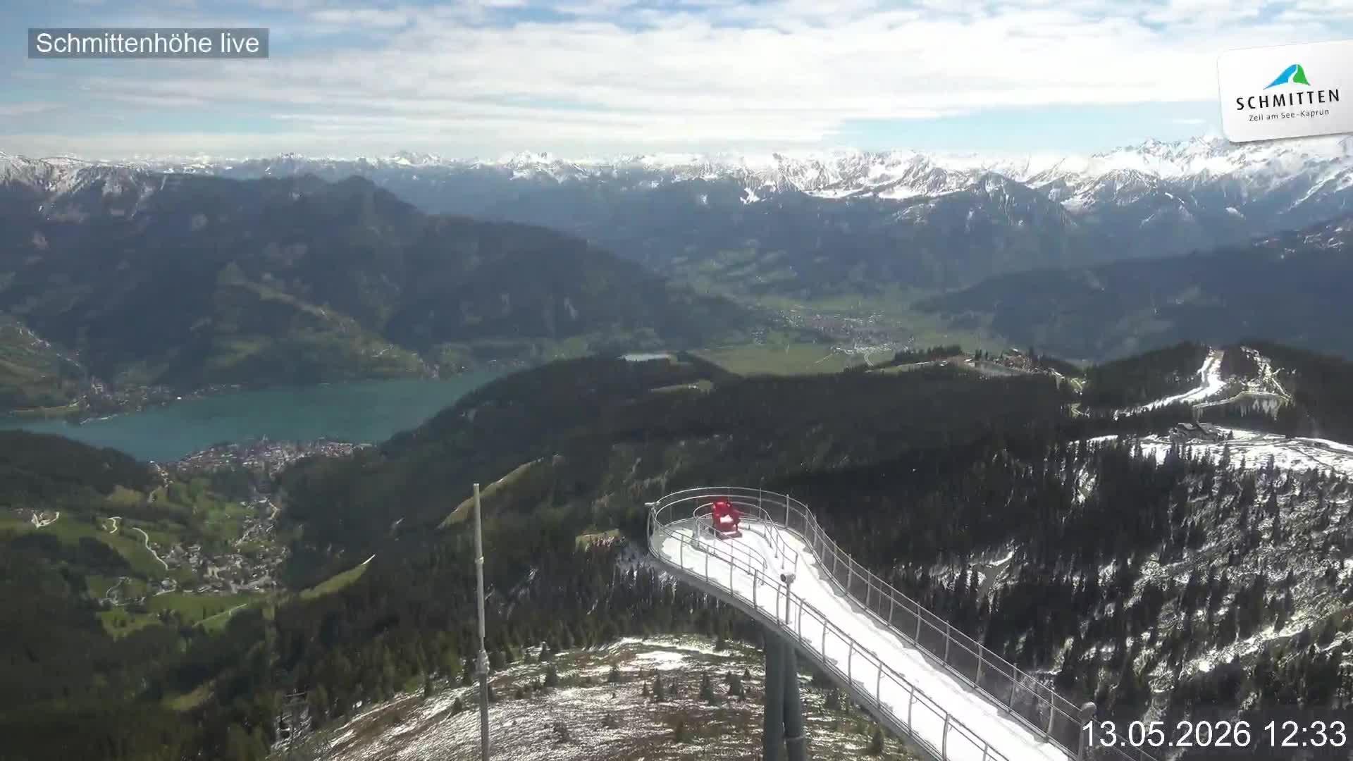 Archiv Foto Webcam Blick vom Gipfel der Schmittenhöhe