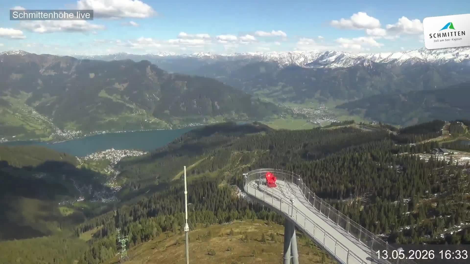 Archiv Foto Webcam Blick vom Gipfel der Schmittenhöhe