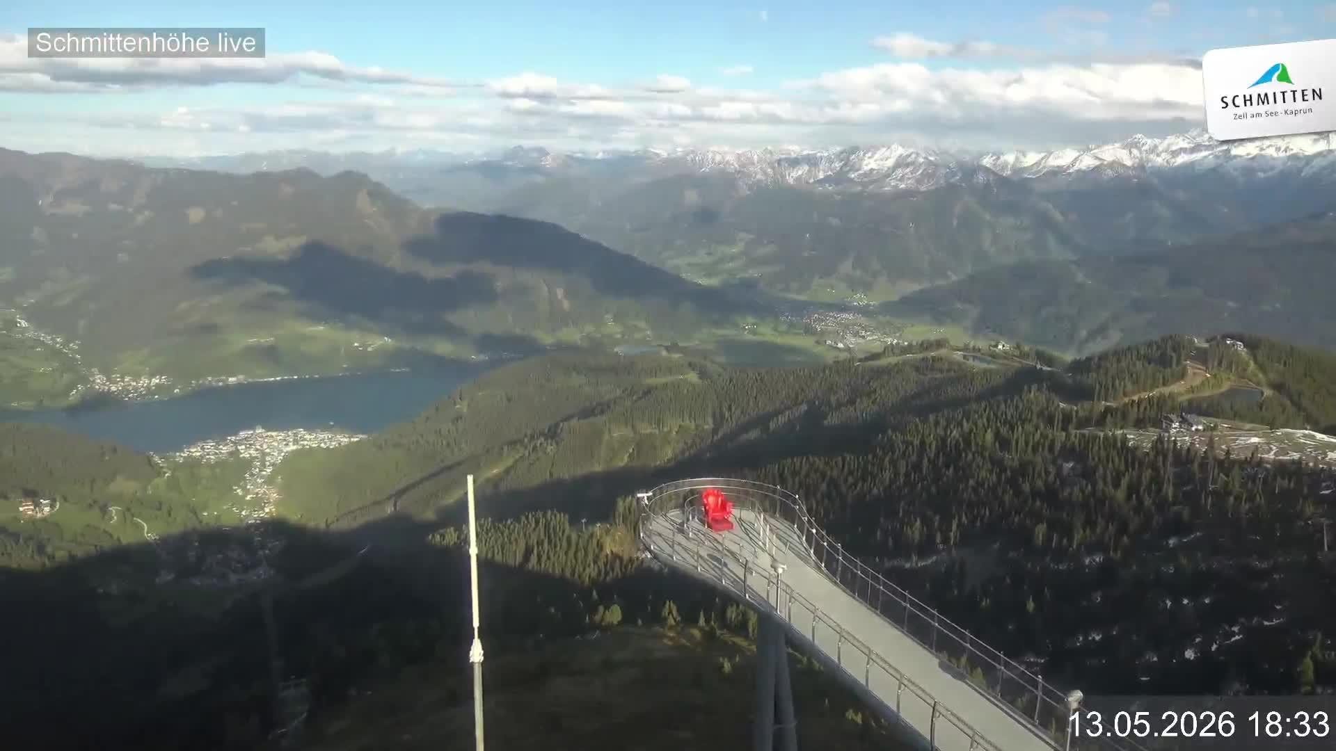 Archiv Foto Webcam Blick vom Gipfel der Schmittenhöhe