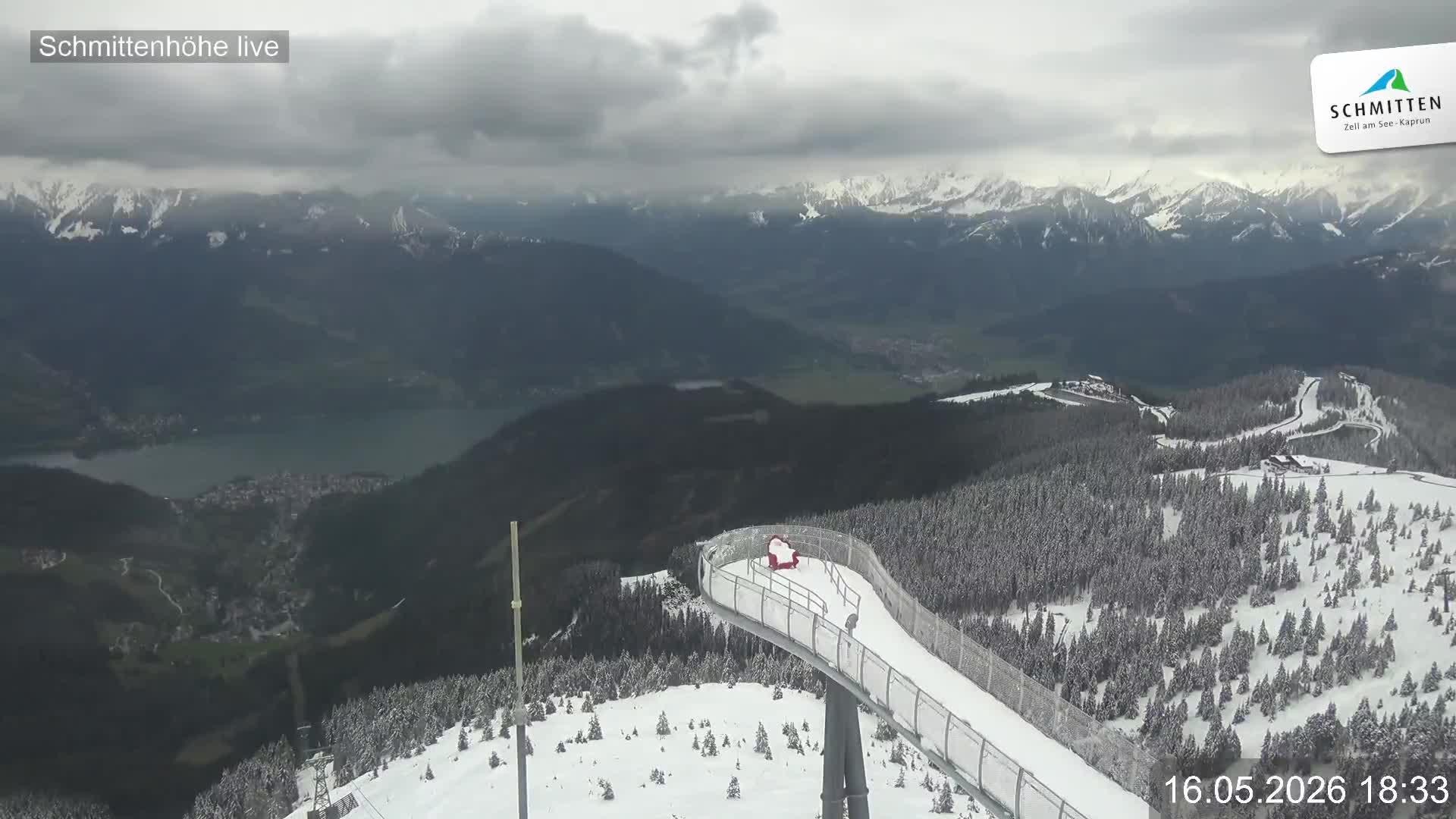 Archiv Foto Webcam Blick vom Gipfel der Schmittenhöhe