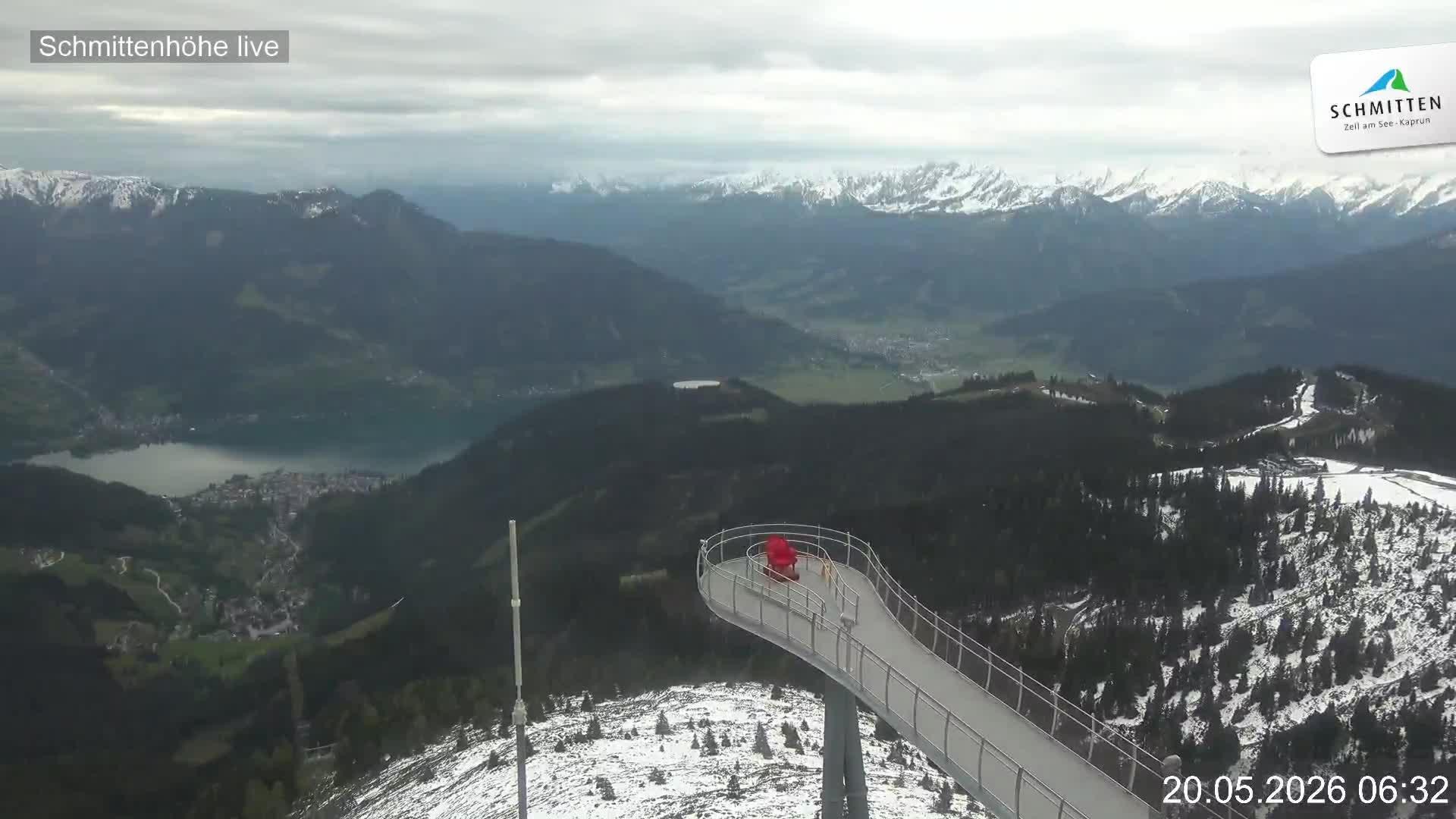 Archiv Foto Webcam Blick vom Gipfel der Schmittenhöhe