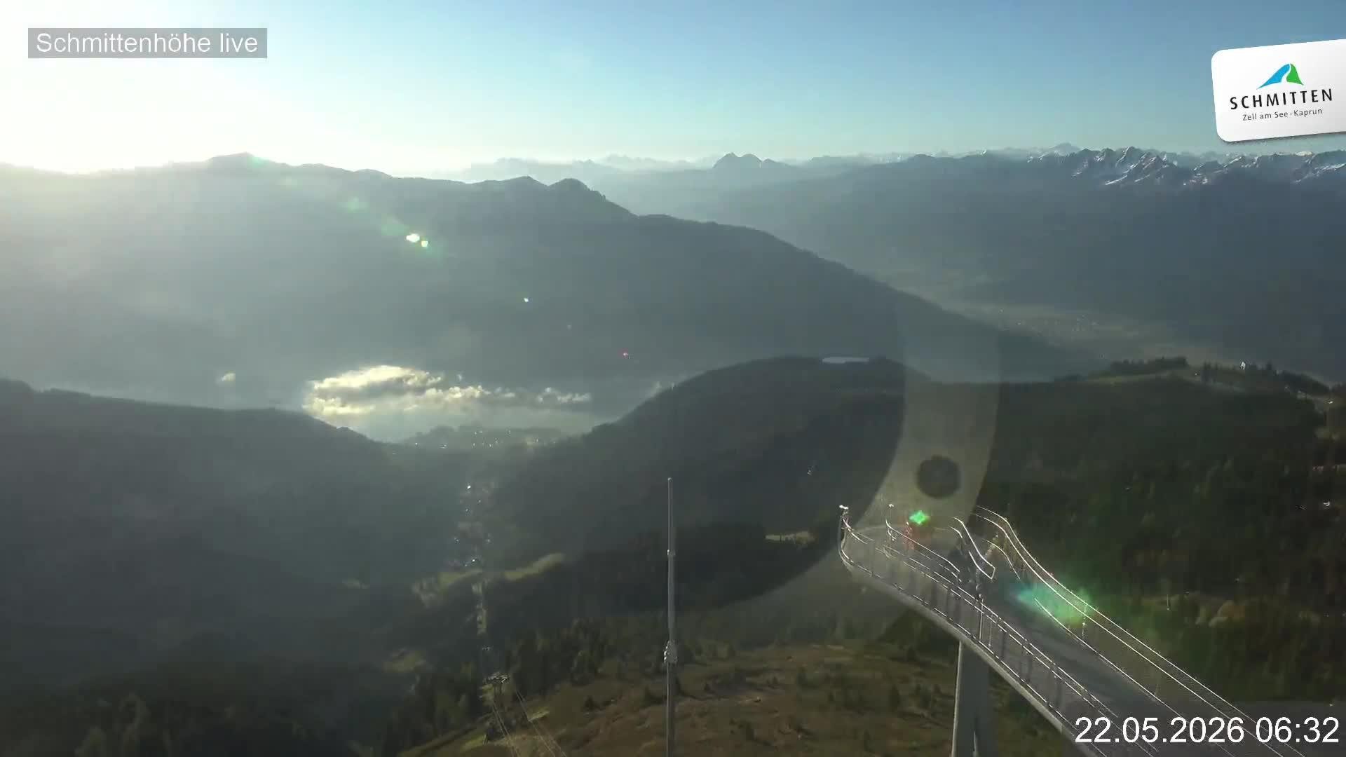 Archiv Foto Webcam Blick vom Gipfel der Schmittenhöhe