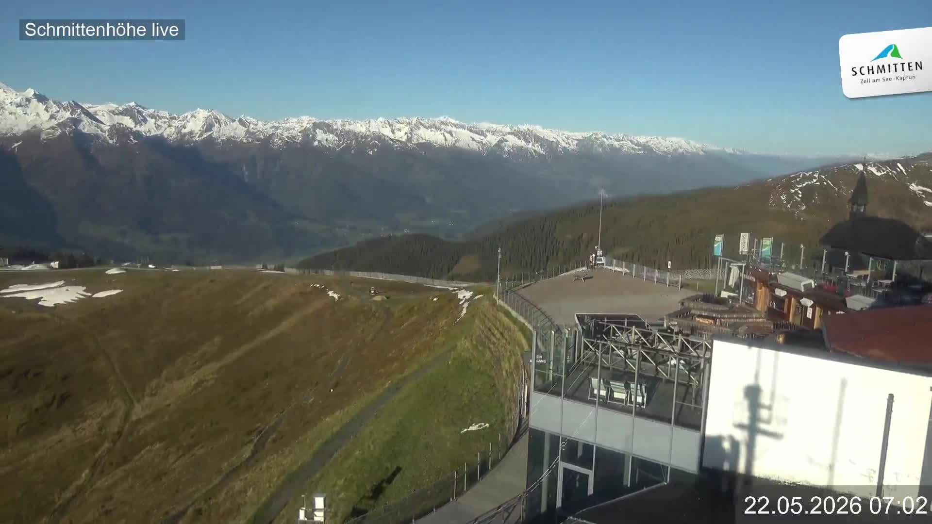 Archiv Foto Webcam Blick vom Gipfel der Schmittenhöhe