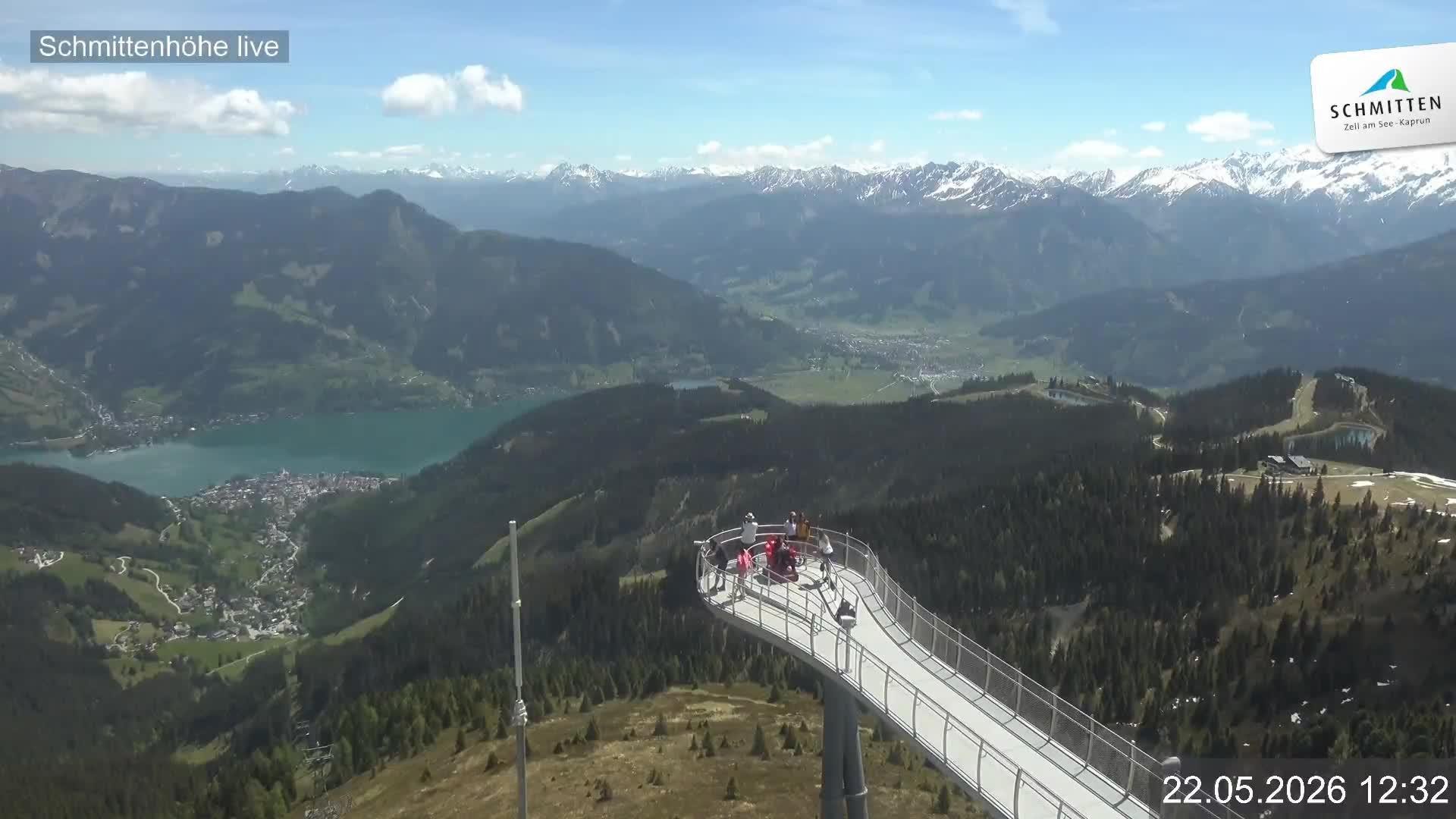 Archiv Foto Webcam Blick vom Gipfel der Schmittenhöhe