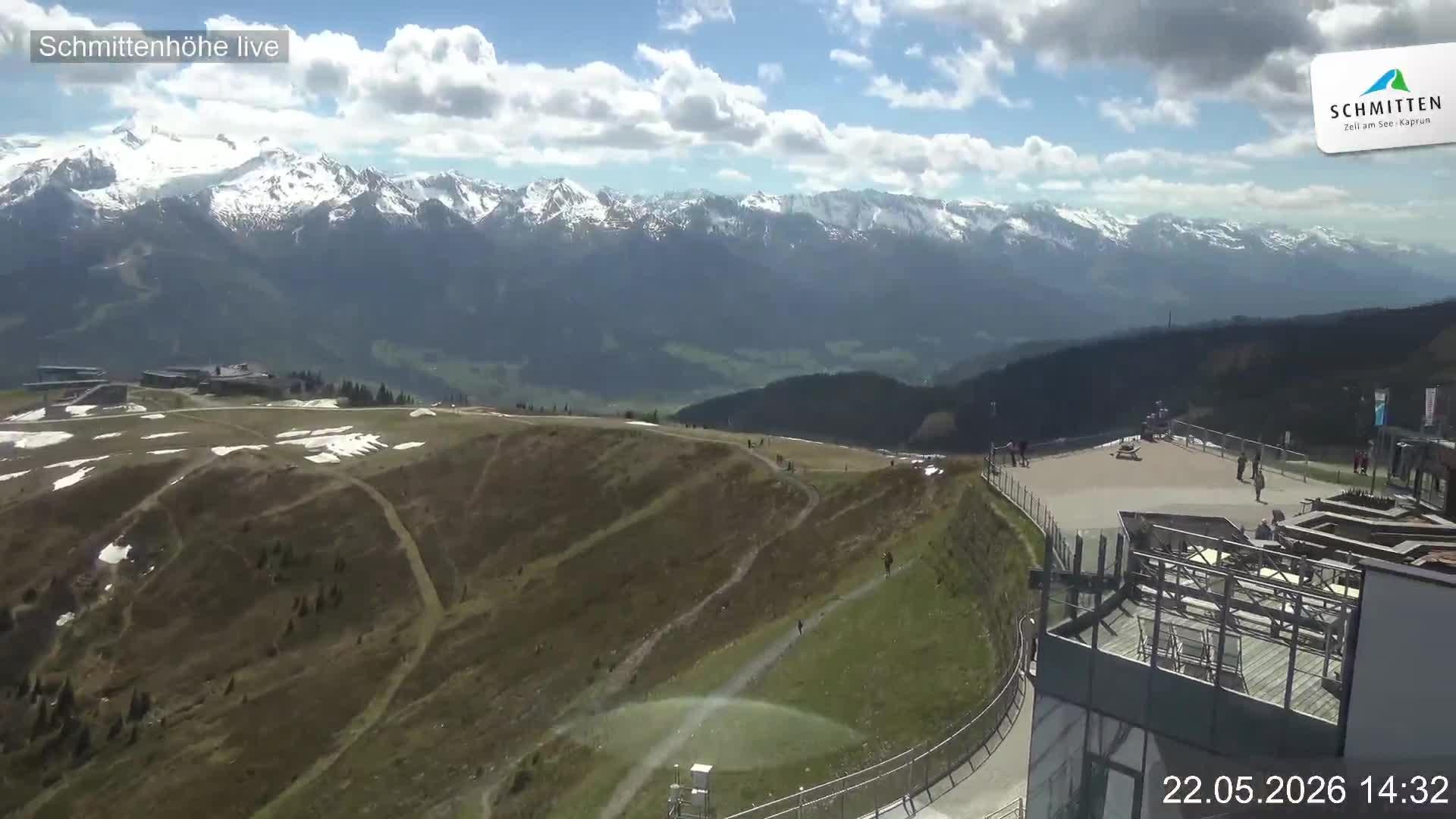 Archiv Foto Webcam Blick vom Gipfel der Schmittenhöhe