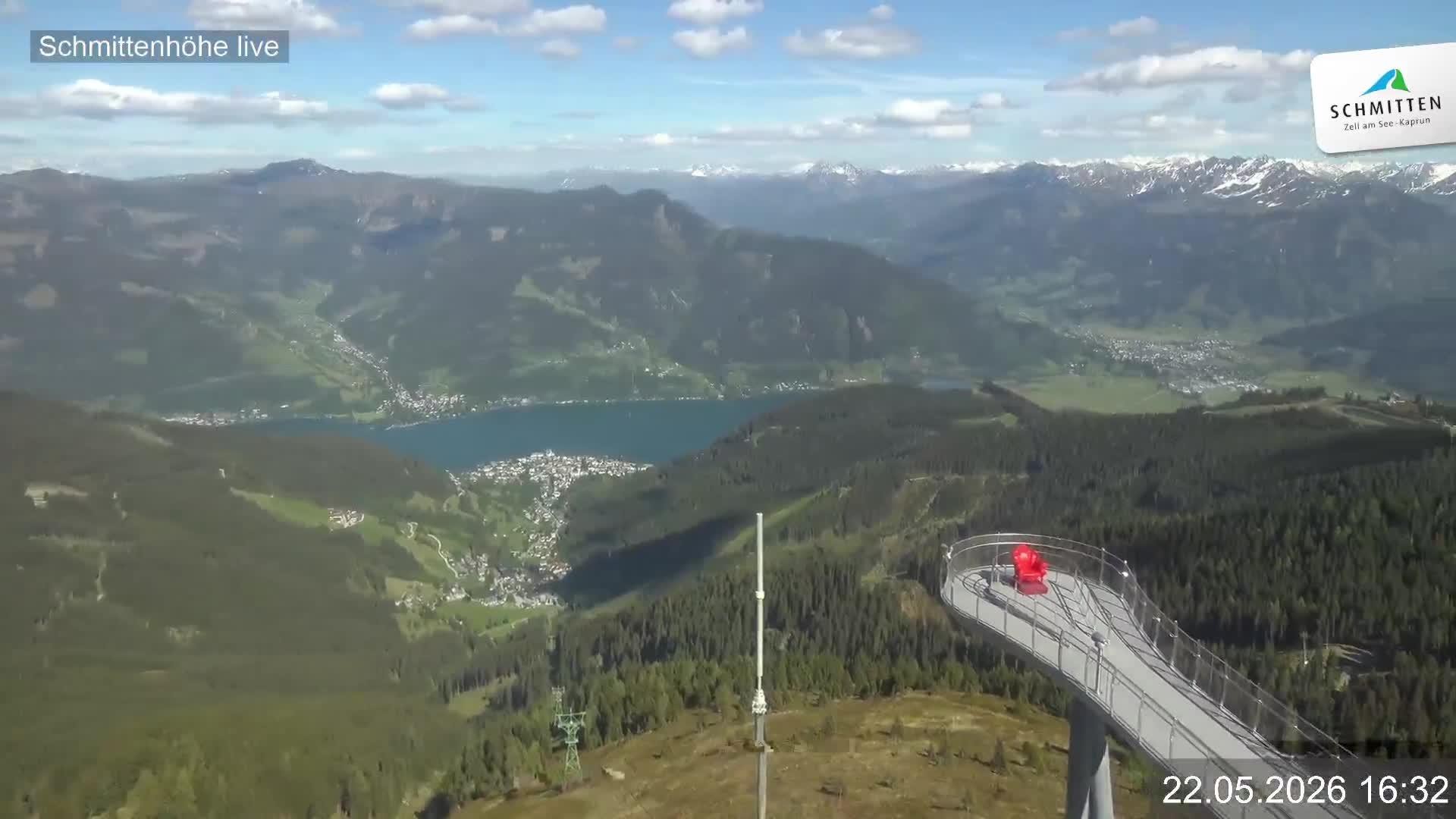 Archiv Foto Webcam Blick vom Gipfel der Schmittenhöhe