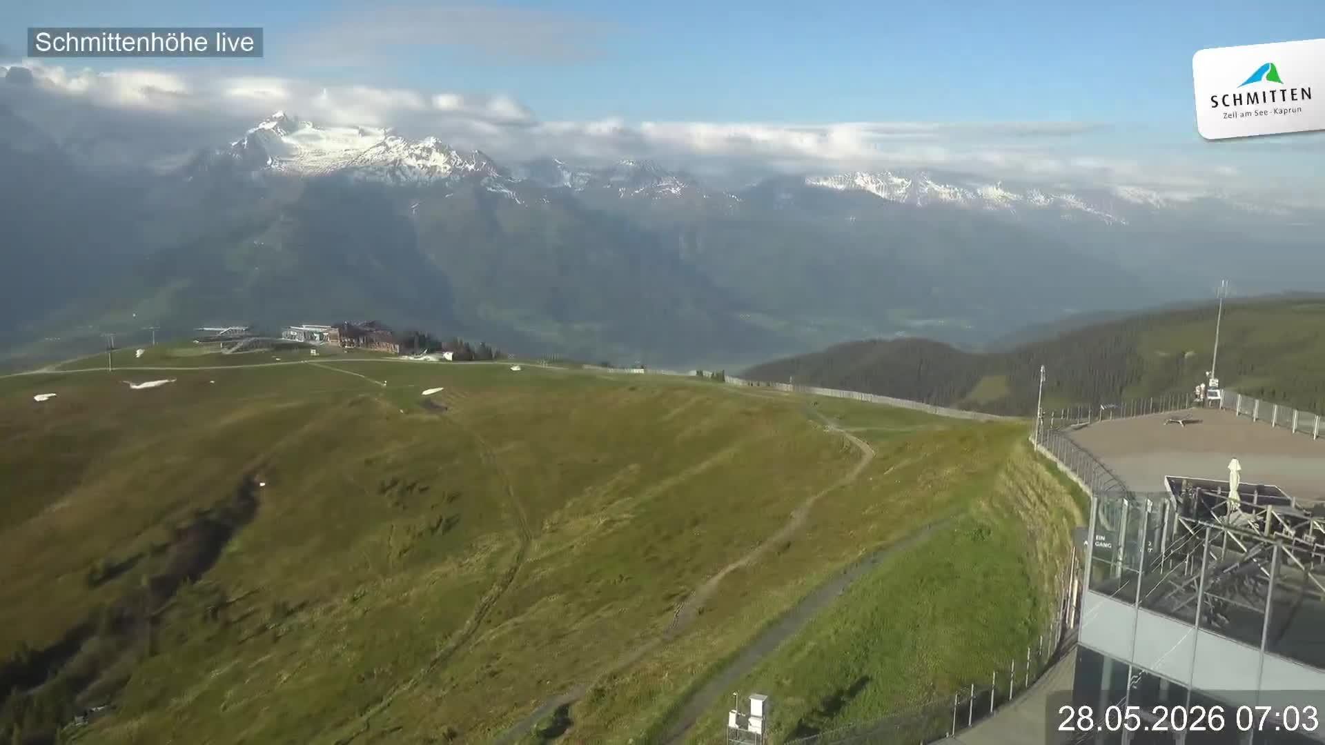 Archiv Foto Webcam Blick vom Gipfel der Schmittenhöhe