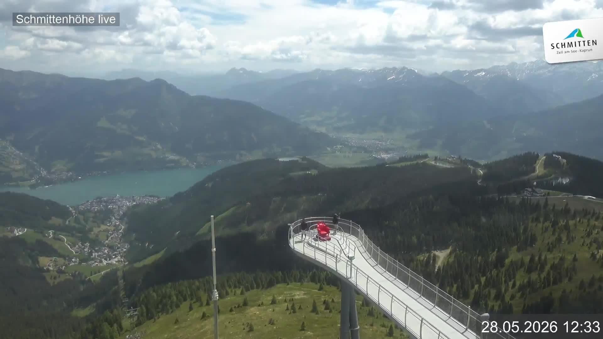 Archiv Foto Webcam Blick vom Gipfel der Schmittenhöhe