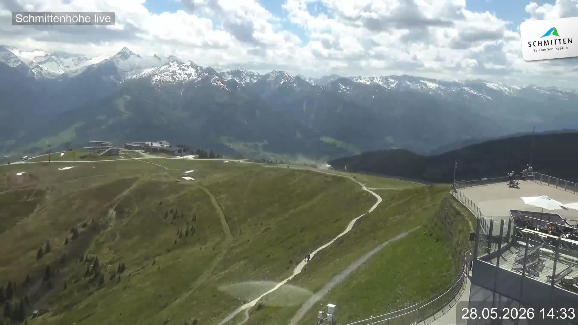 Archiv Foto Webcam Blick vom Gipfel der Schmittenhöhe