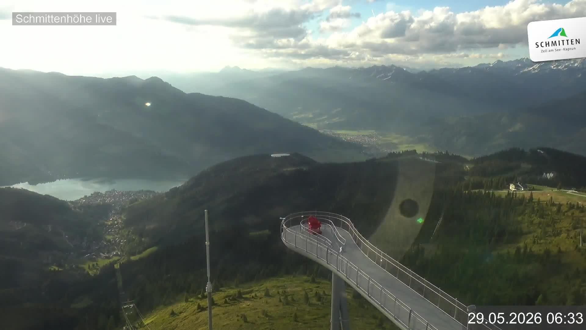 Archiv Foto Webcam Blick vom Gipfel der Schmittenhöhe