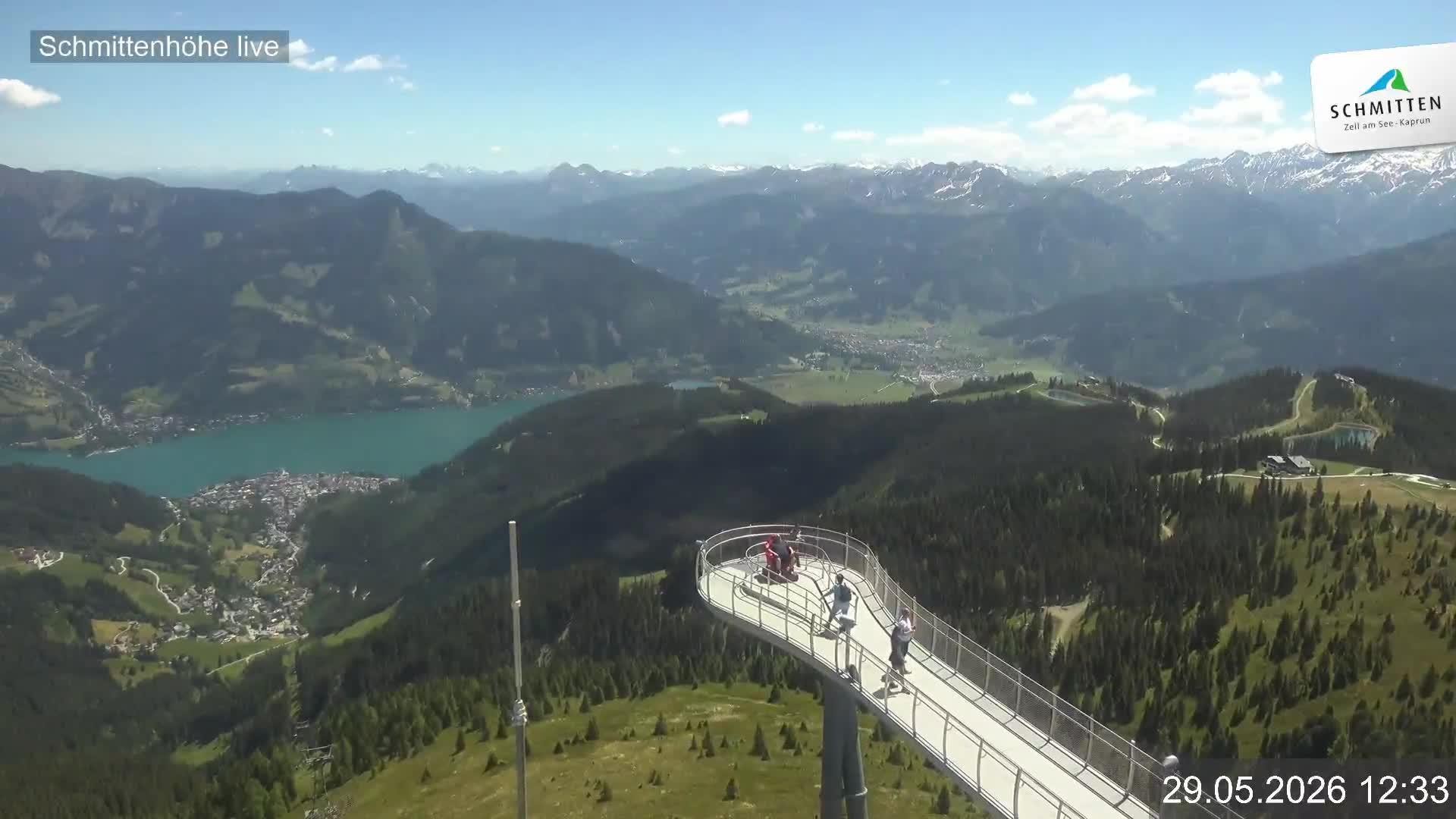 Archiv Foto Webcam Blick vom Gipfel der Schmittenhöhe