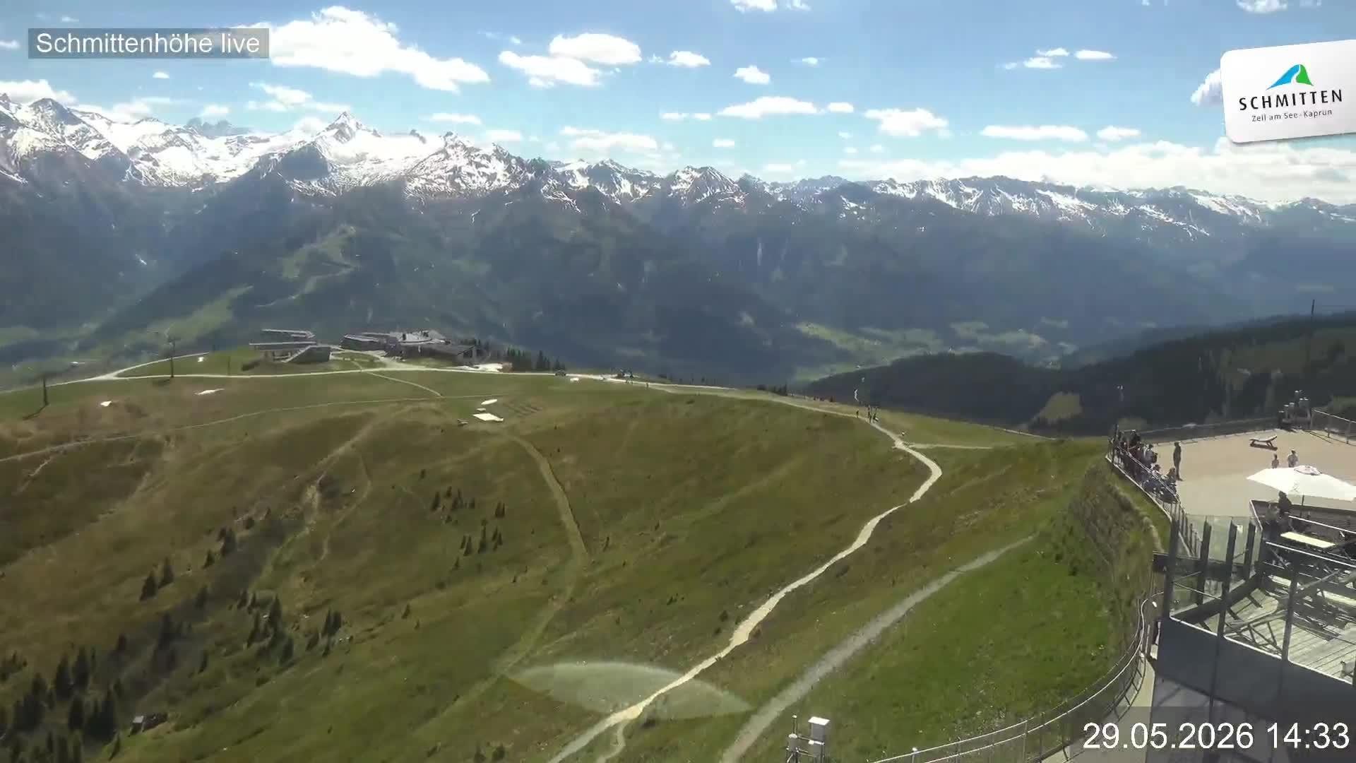 Archiv Foto Webcam Blick vom Gipfel der Schmittenhöhe