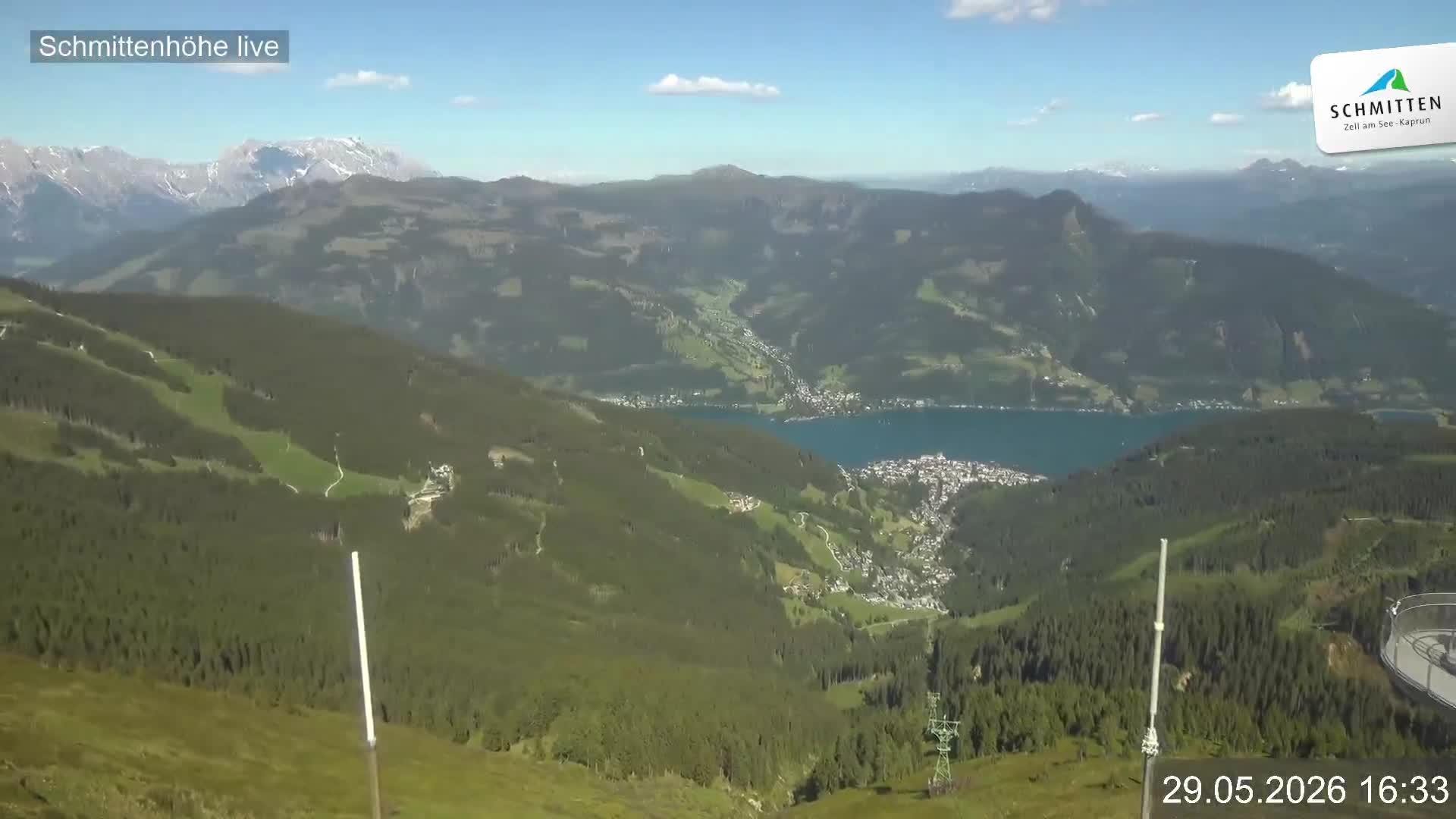 Archiv Foto Webcam Blick vom Gipfel der Schmittenhöhe