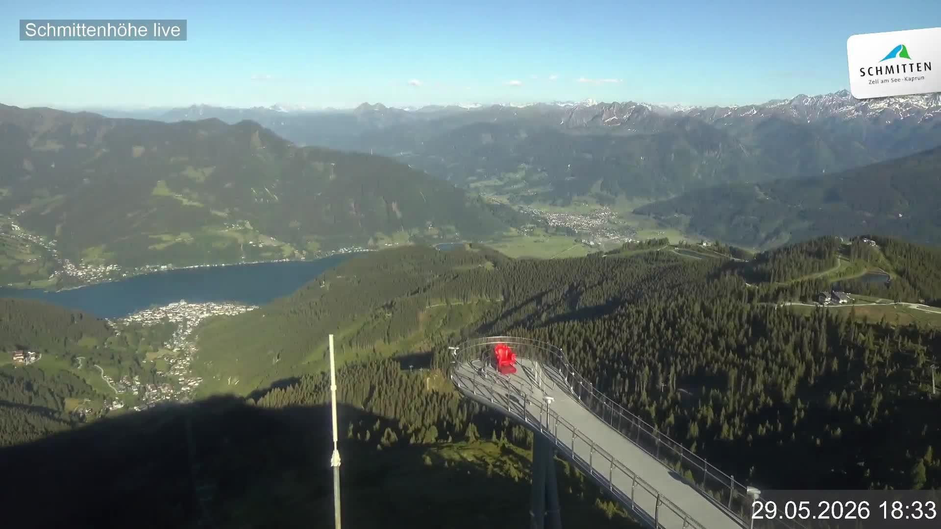 Archiv Foto Webcam Blick vom Gipfel der Schmittenhöhe