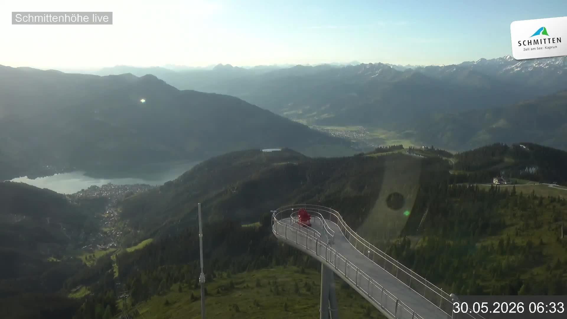 Archiv Foto Webcam Blick vom Gipfel der Schmittenhöhe