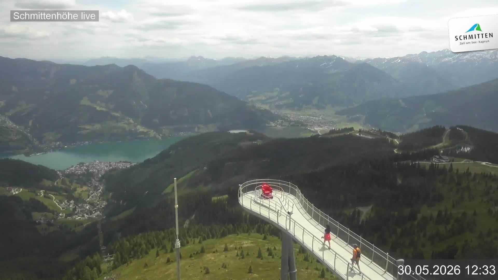Archiv Foto Webcam Blick vom Gipfel der Schmittenhöhe