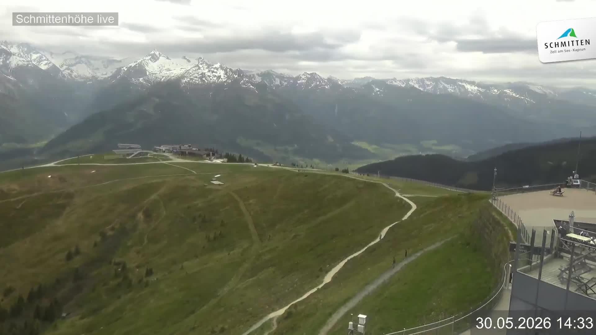 Archiv Foto Webcam Blick vom Gipfel der Schmittenhöhe