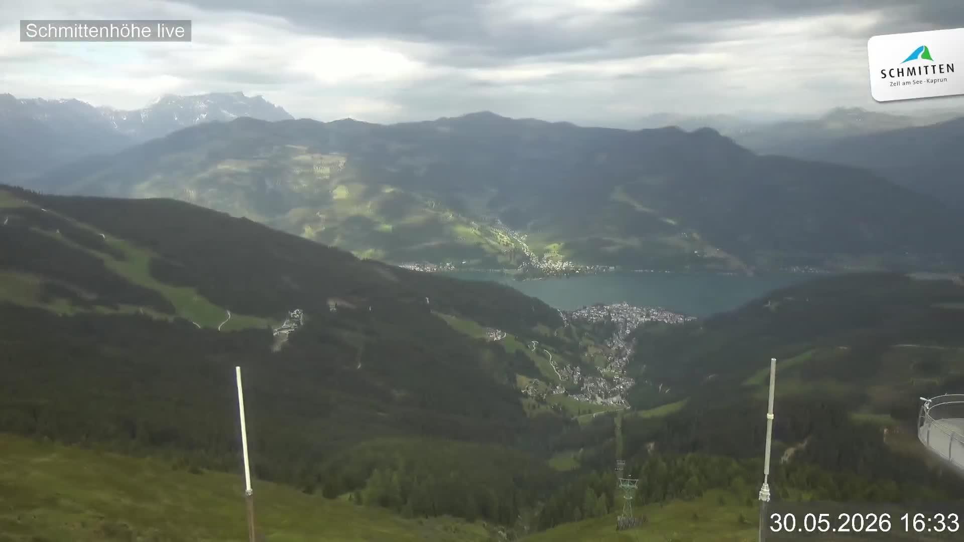 Archiv Foto Webcam Blick vom Gipfel der Schmittenhöhe