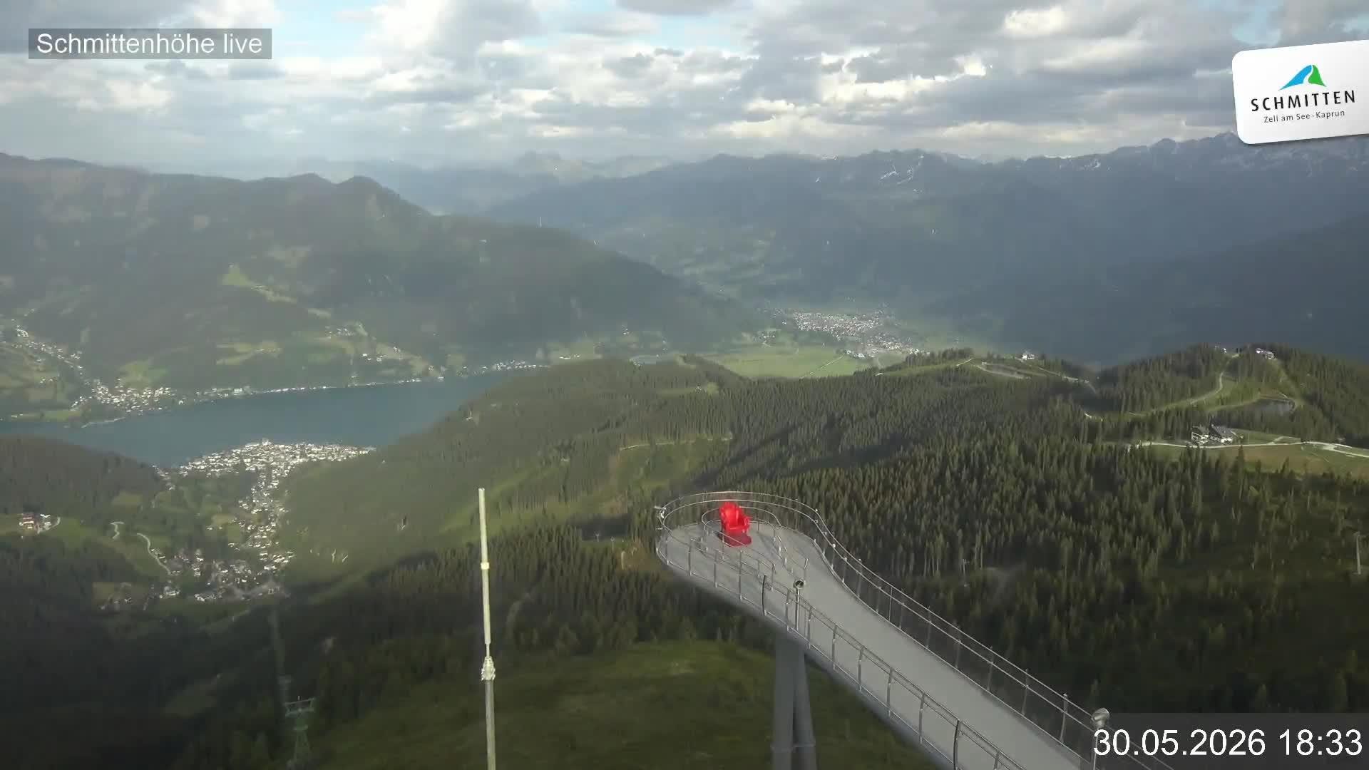 Archiv Foto Webcam Blick vom Gipfel der Schmittenhöhe