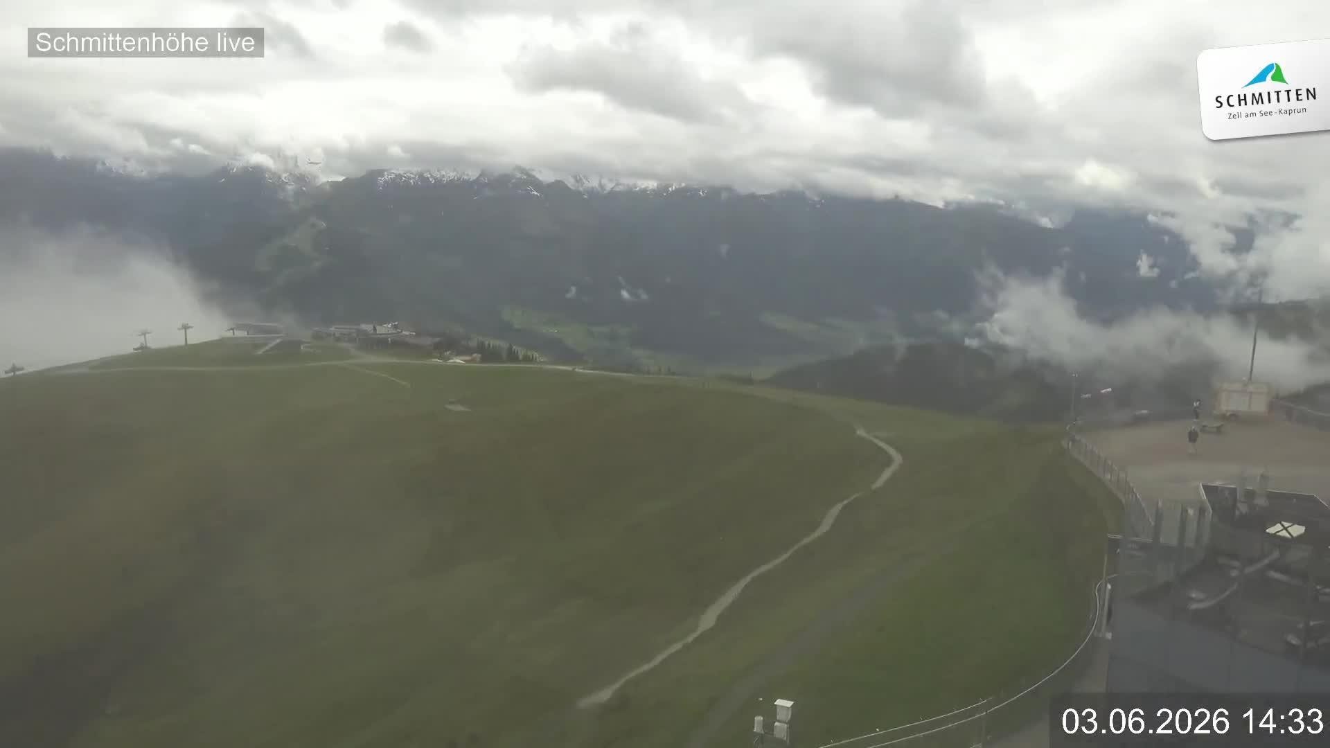 Archiv Foto Webcam Blick vom Gipfel der Schmittenhöhe