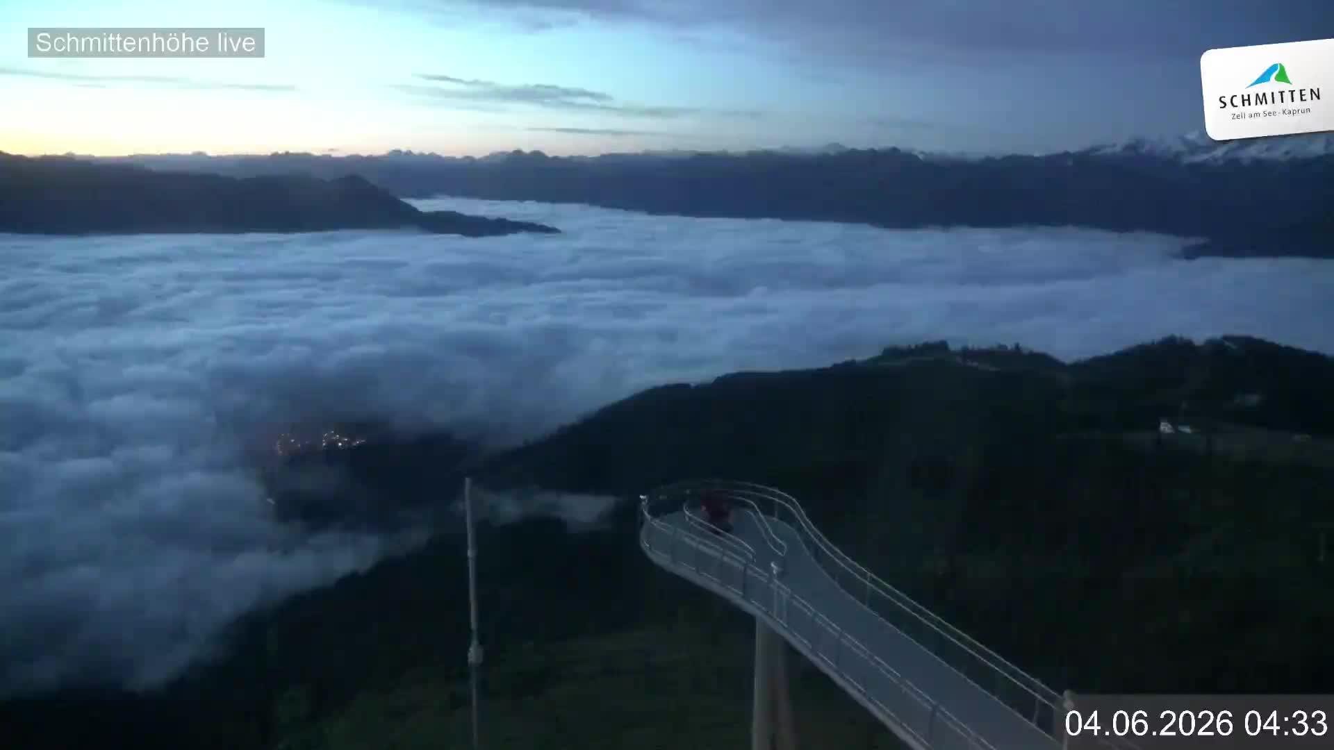 Archiv Foto Webcam Blick vom Gipfel der Schmittenhöhe