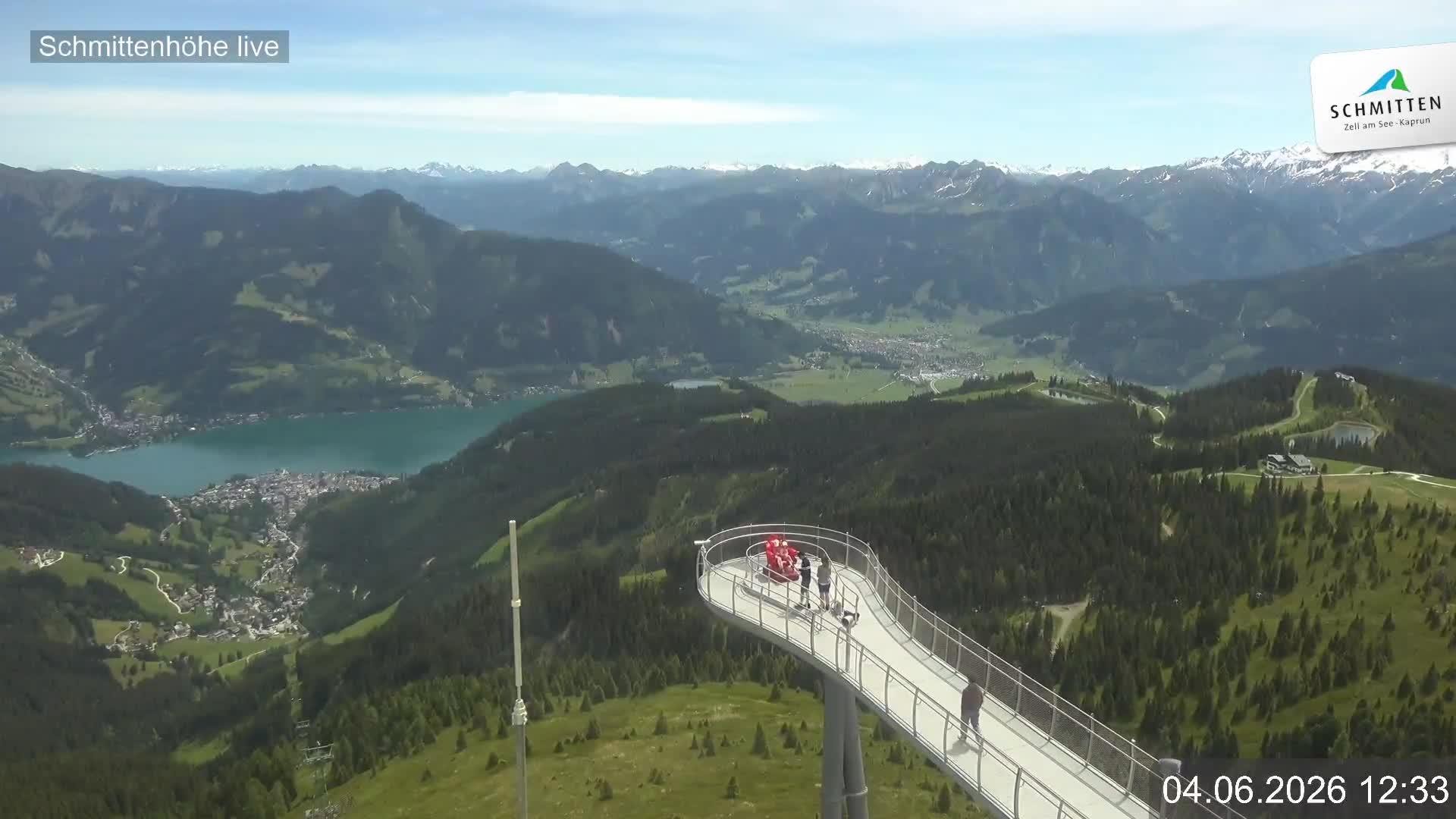 Archiv Foto Webcam Blick vom Gipfel der Schmittenhöhe