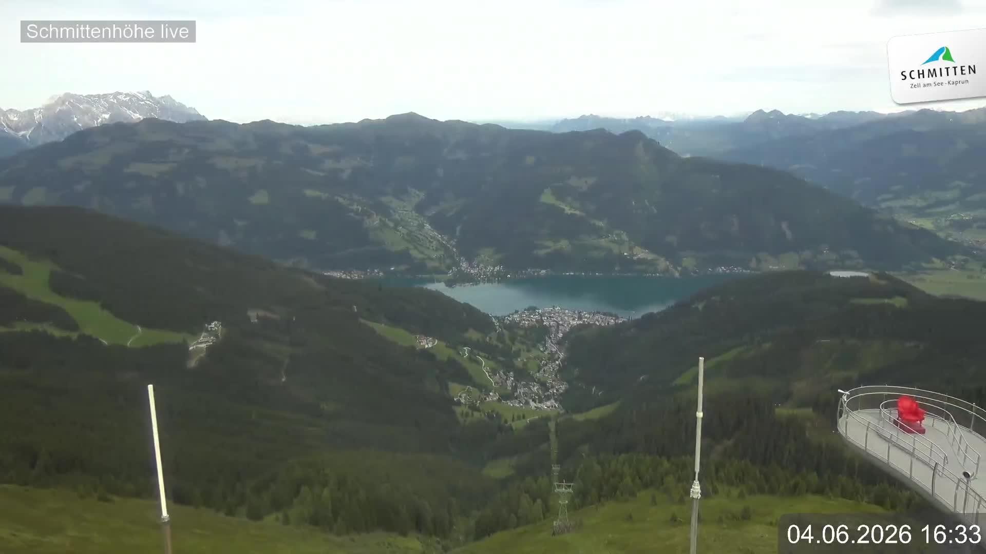 Archiv Foto Webcam Blick vom Gipfel der Schmittenhöhe