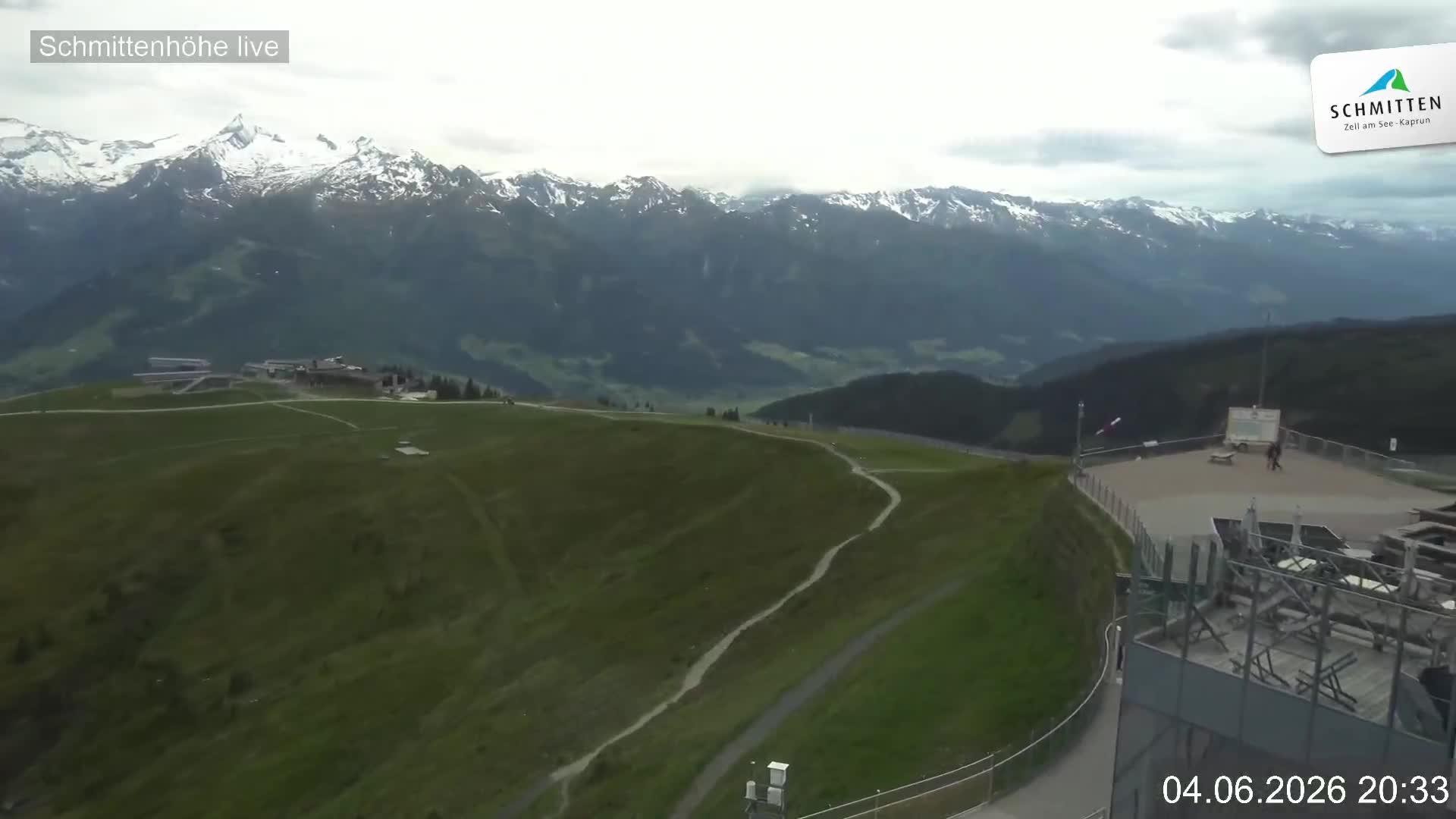 Archiv Foto Webcam Blick vom Gipfel der Schmittenhöhe