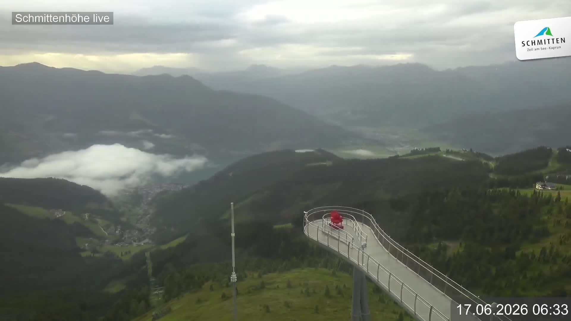 Archiv Foto Webcam Blick vom Gipfel der Schmittenhöhe